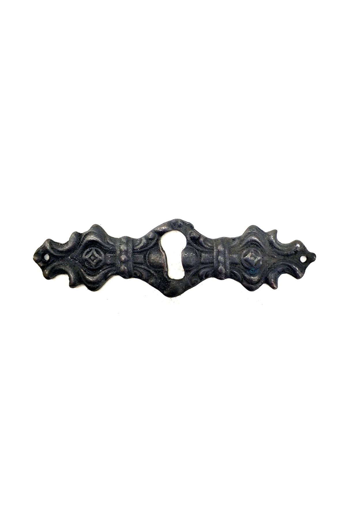 Kuzgun Ticaret Antika Tarz Dekoratif Pirinç Anahtar Ağızlığı - 28x104mm, Oksit