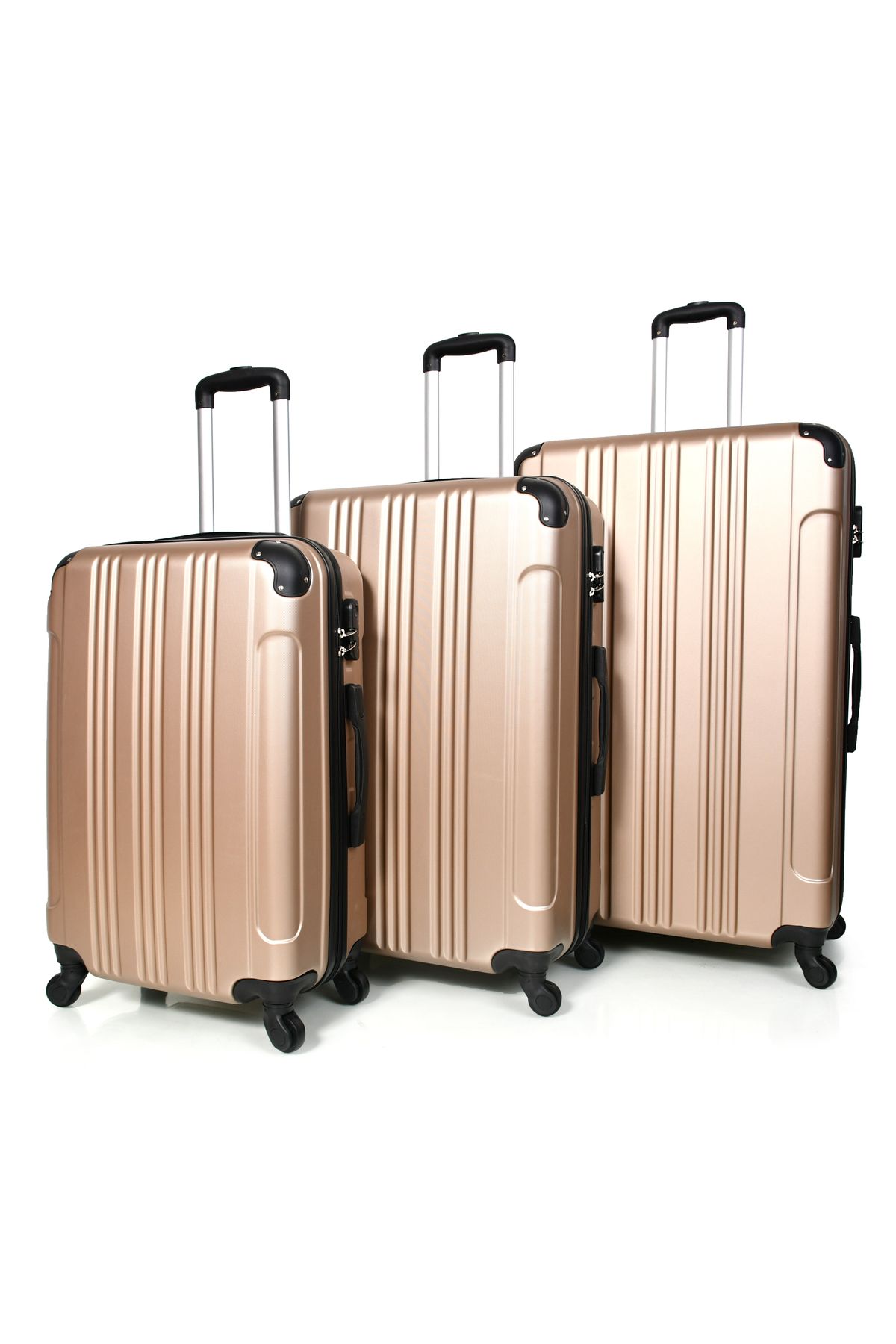 MORANO-Morano Durable and Lightweight 4-Wheel Spinner Luggage Set with Numbered Security Lock (Set of 4) 3