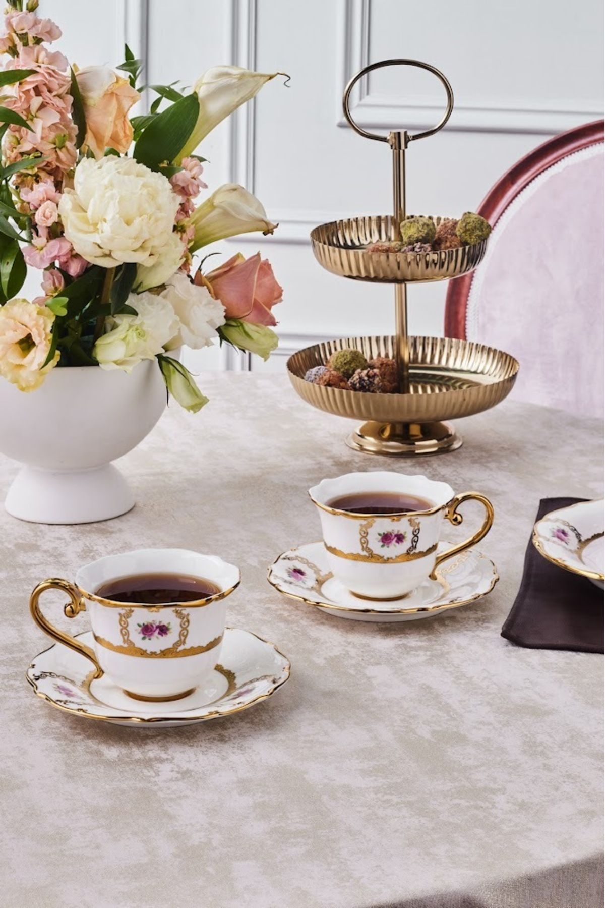 Karaca Royal Bone Elizabeth 2 Kişilik Çay Fincanı
