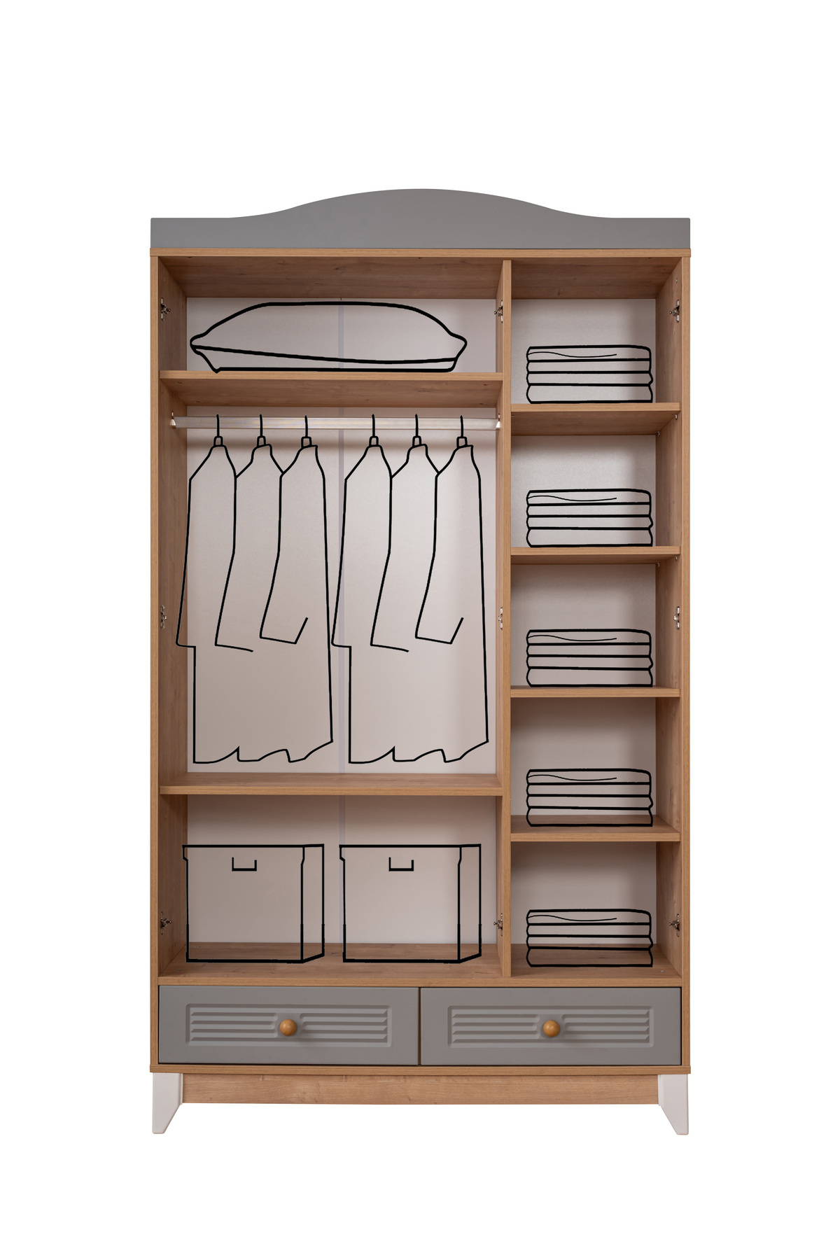 miracool Palermo 3 Kapılı Dolap / Gardrop fotoğrafı 2 (önizleme)