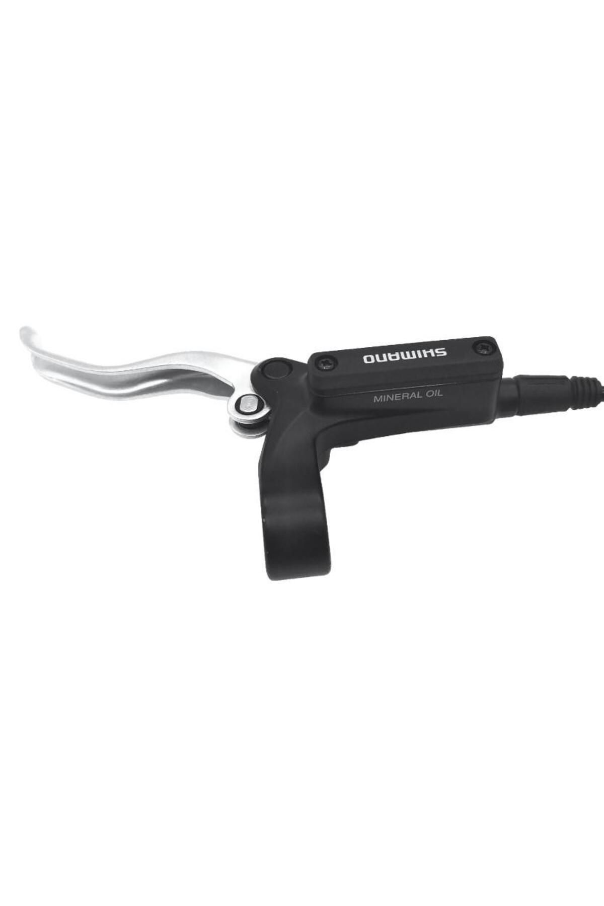 Shimano BL-M486 Bisiklet Ön Fren Kolu Hidrolik Disk Fren Sol Kol Siyah Gri Tek Sol Fren Kol