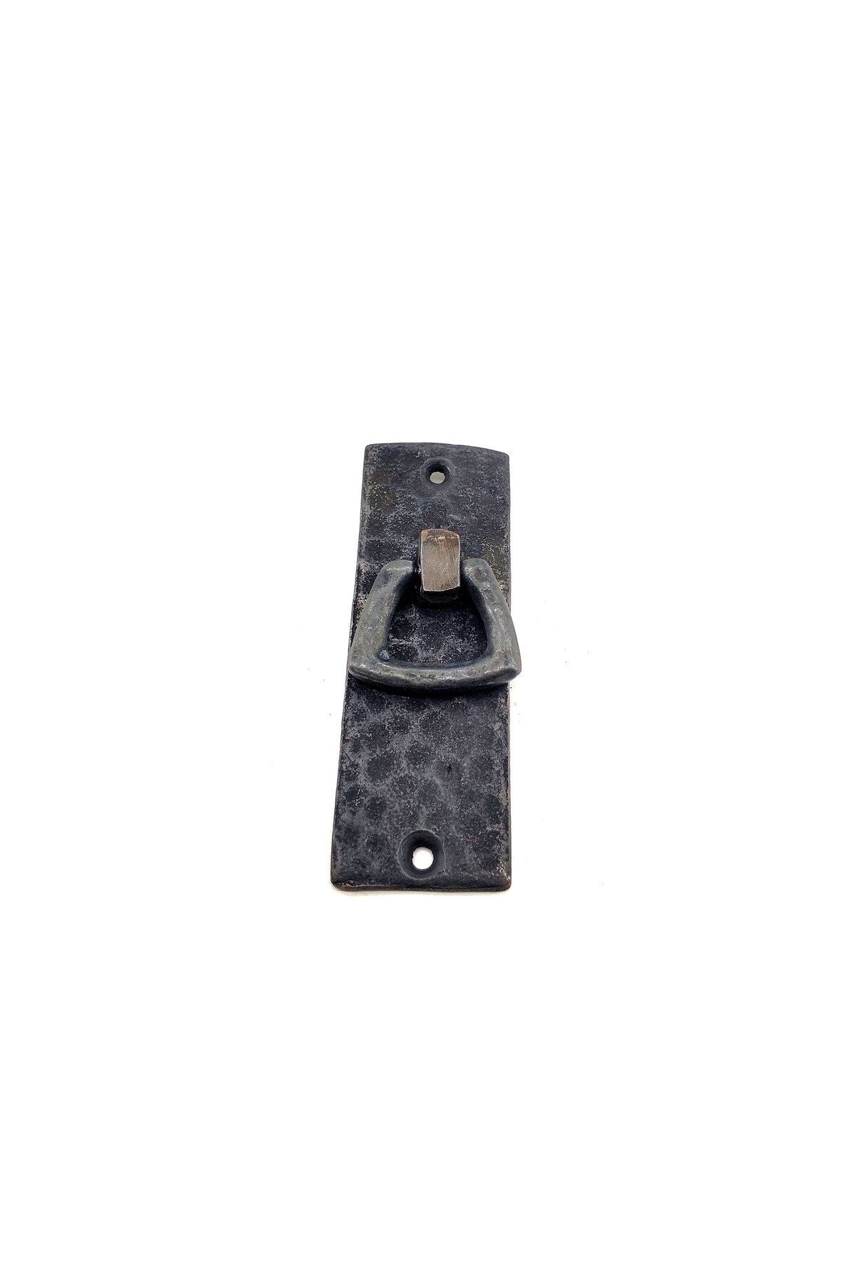 karadağsb Antika Tarz Dekoratif Pirinç Dik Dövme Kapı Kulbu - 90X31 Mm, Oksit