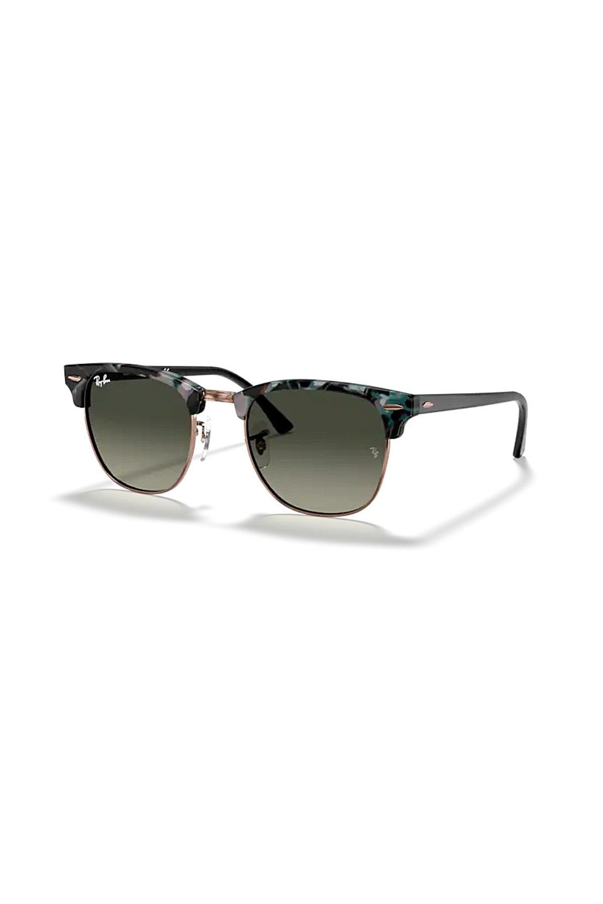 Ray-Ban Rb 3016 125571 49 Clubmaster Unisex Square Szaro-zielone Okulary Przeciwsłoneczne W Połączeniu Mężczyzna - One Size