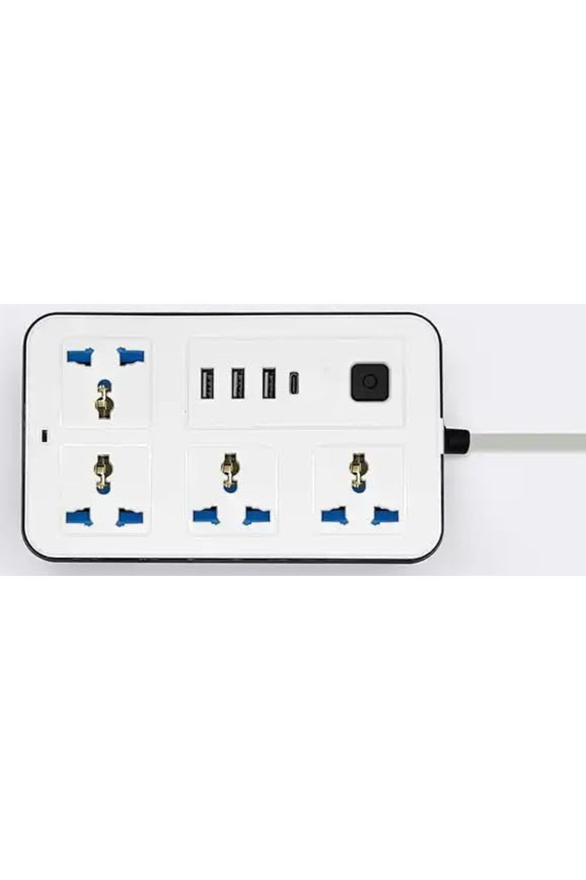 Generic-3 USB Socket 4-Way Power Strip with USB Type-C Port Charging Slot and Heavy Duty 2m Extensi 3