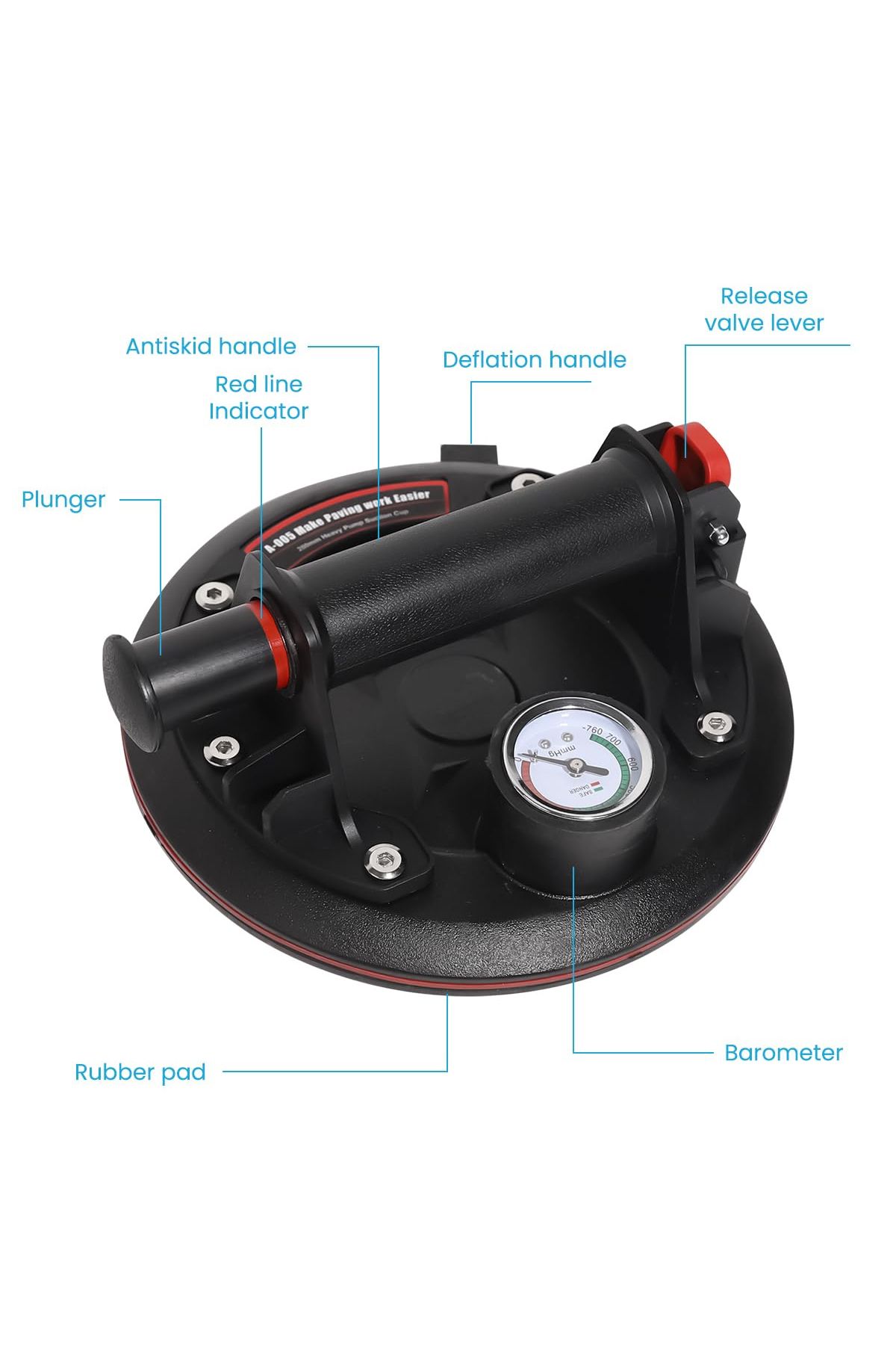 Generic-Vacuum Suction Cup Tool with Pressure Gauge for Safety and Efficiency 5