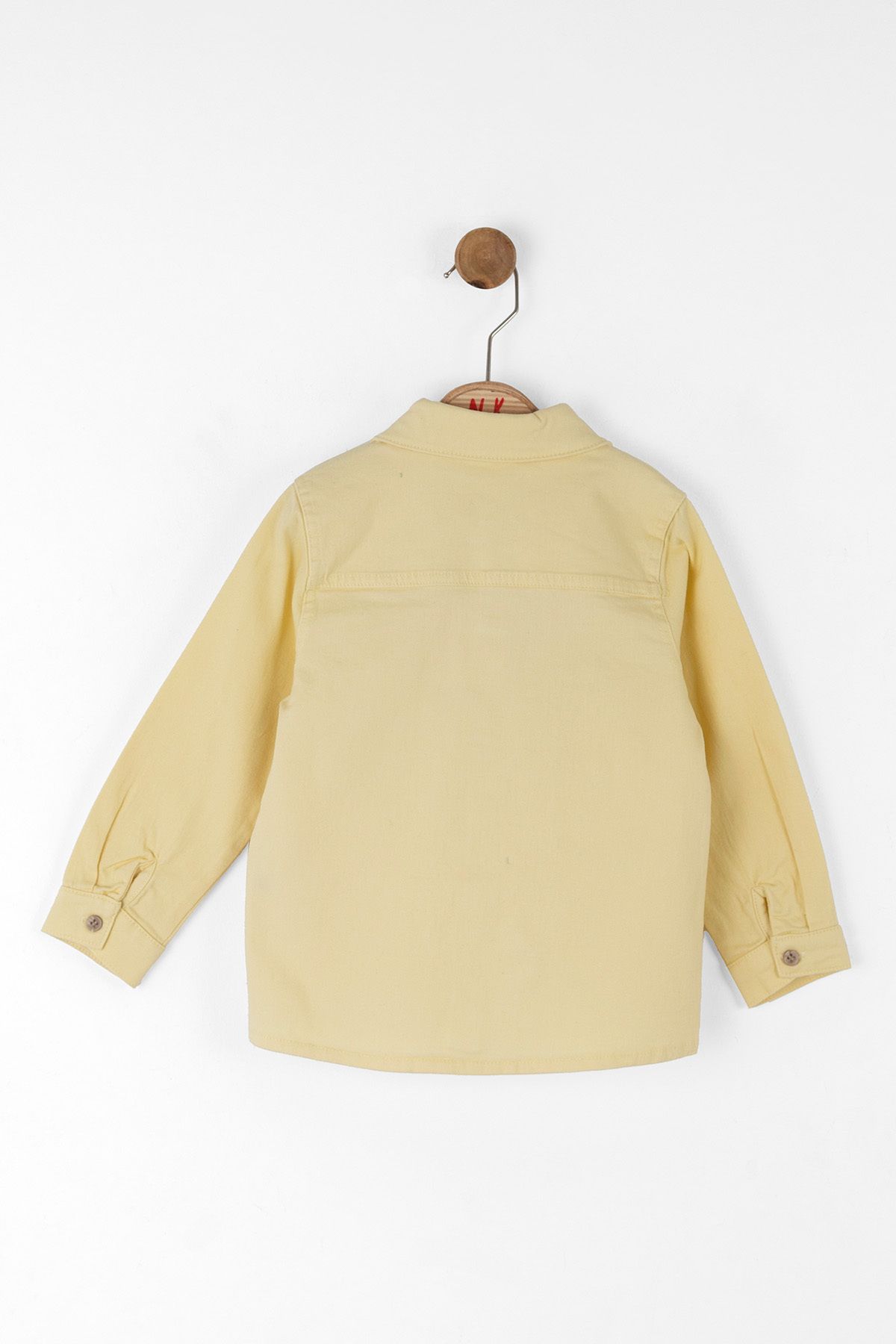 nk kids-Long Sleeve Buttoned Pocket Comfortable Fit Cotton Boy's Shirt 2