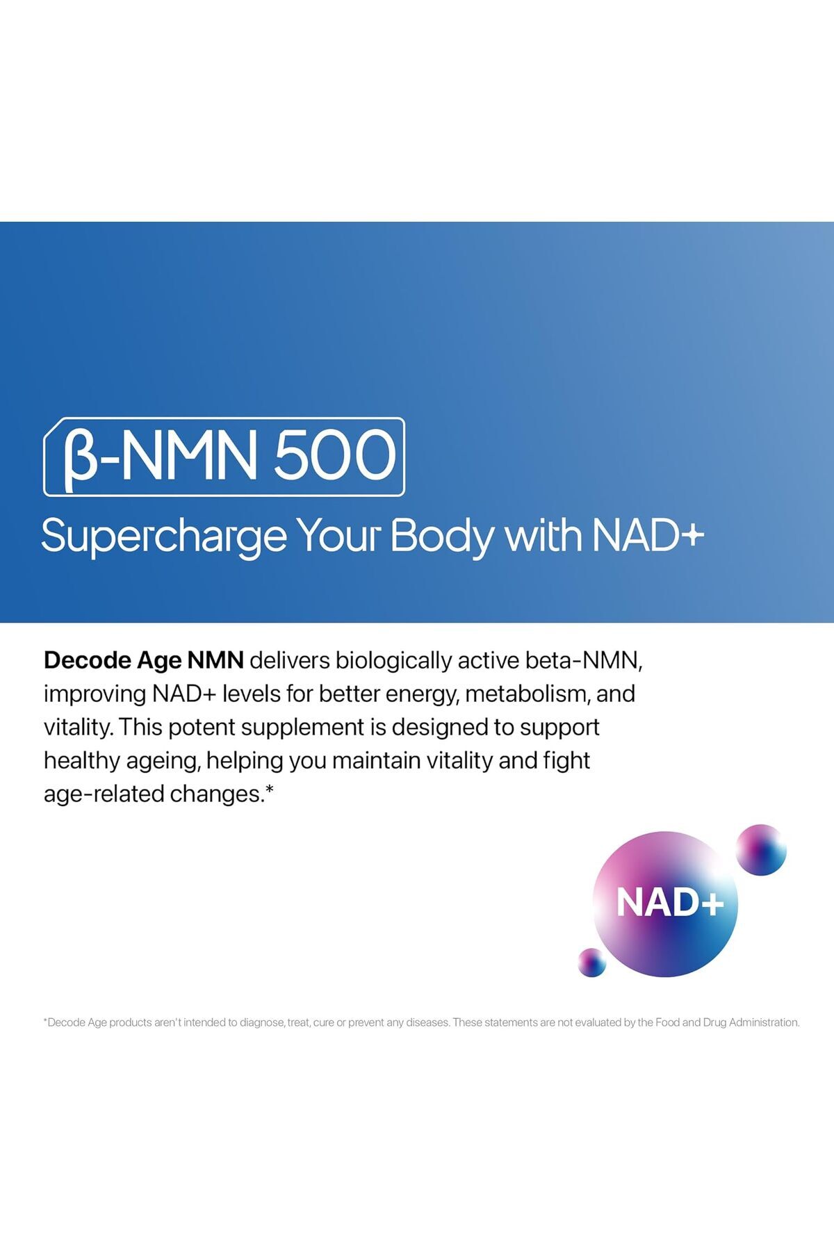 decode age-NMN Pro UTHEVER 500 World’s Most Trusted | Ultra-Pure | Slow Down Ageing | Cellular Rep 7