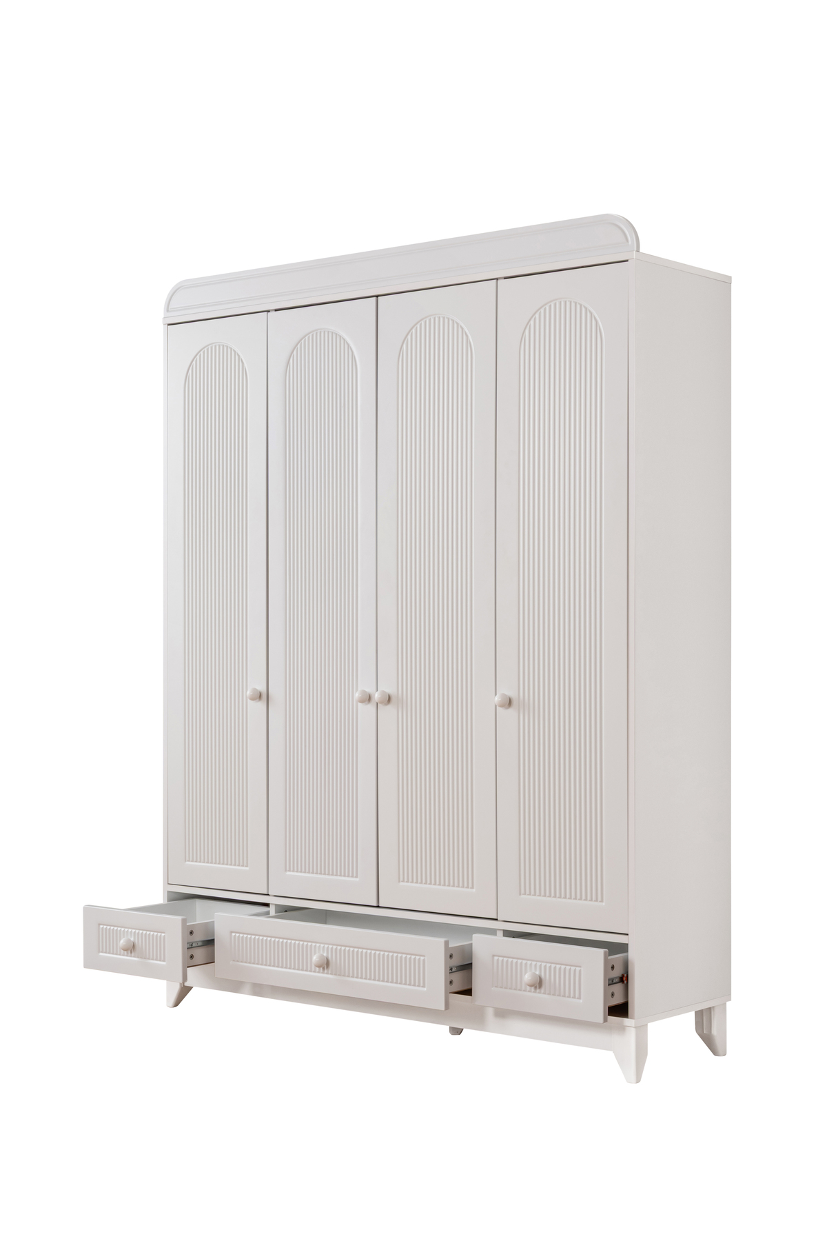 miracool Mira Beyaz 4 Kapılı Dolap / Gardrop / 4 Kapaklı Gardrop fotoğrafı 5 (önizleme)