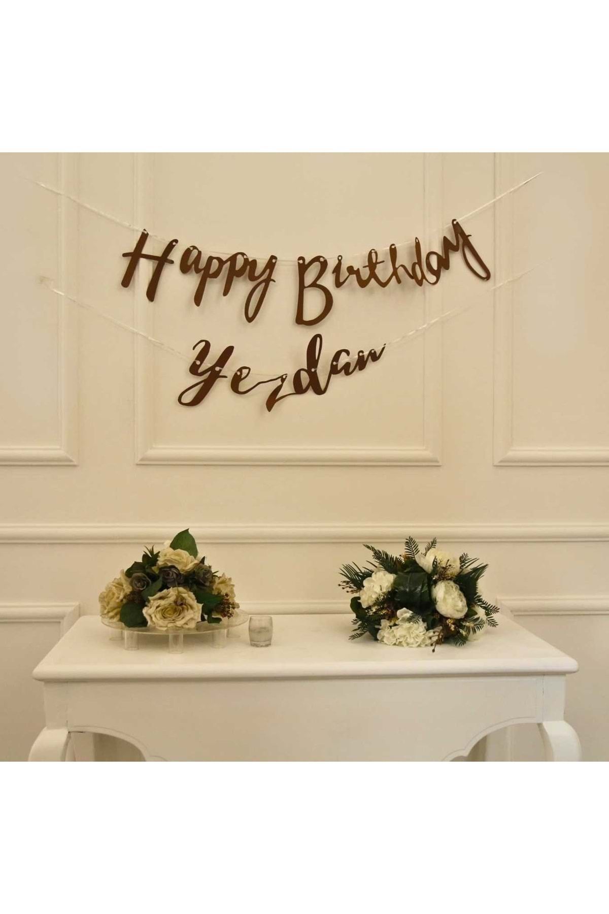 Organizasyon Pazarı Kişiye Özel Craft Renkli Happy Birthday El Yazısı Banner