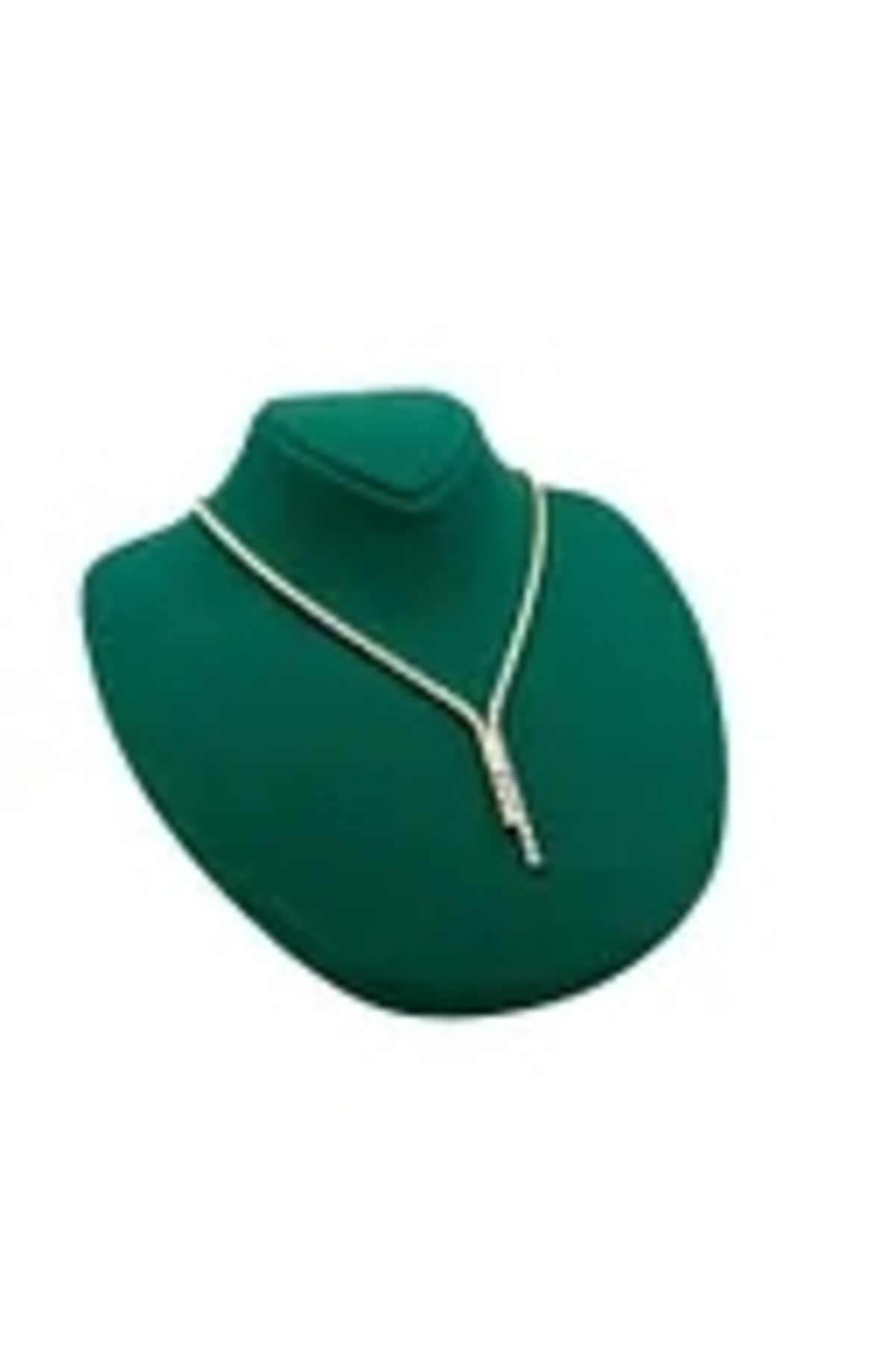 MeGass Dekor Colier Din Piele Intoarsa Verde - 20/18 Cm, Manechin De Prezentare Choker, Manechin Trandafir - One Size