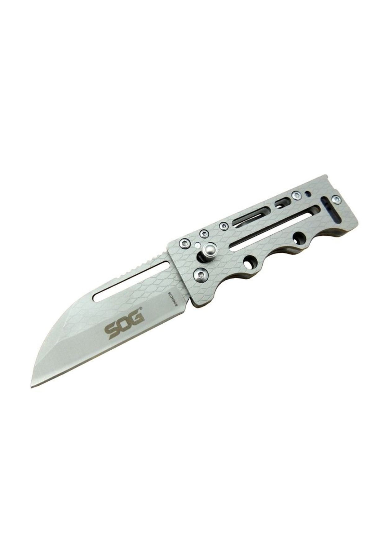karadağsb Sog Ac78 Gri Yaprak Kamp Çakı 14,5 Cm - Metal Sap, Kılıflı