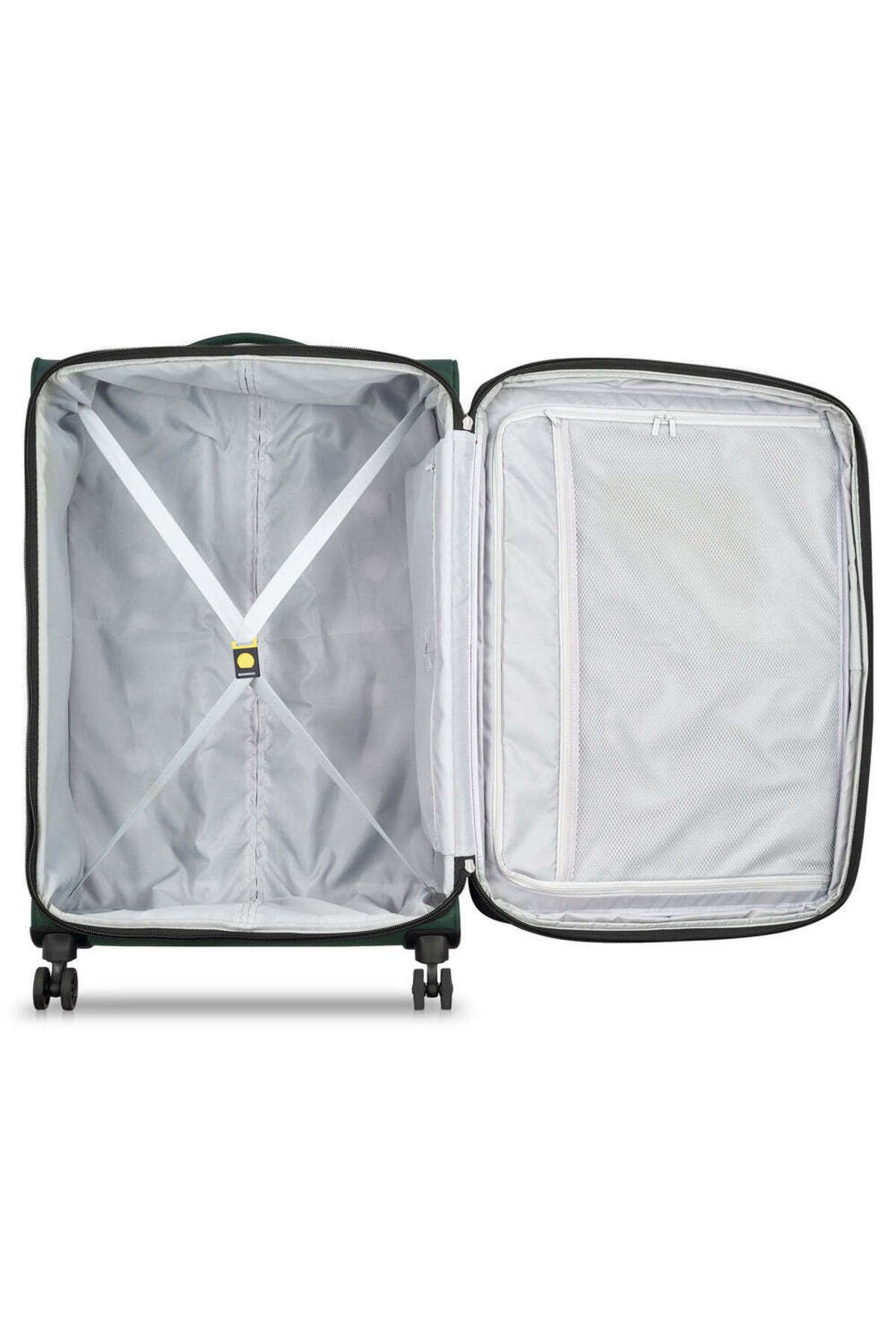 Delsey-Pin Up 6 Softcase 78cm Expandable 4 Double Wheel Check-In Luggage Trolley Green 5