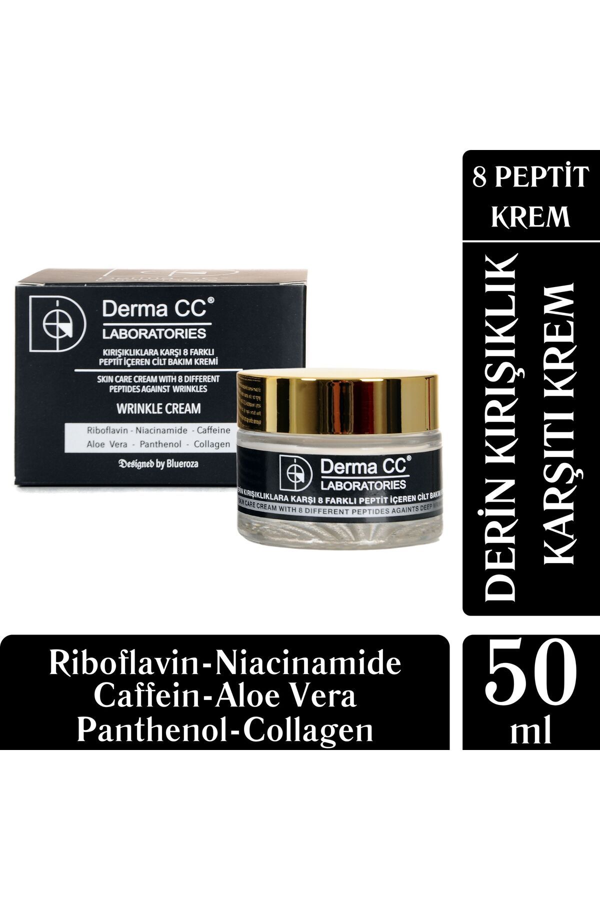 Derma CC LABORATORIES-50ml Deep Anti-Wrinkle Creams Shampoo Containing 8 Peptides 3