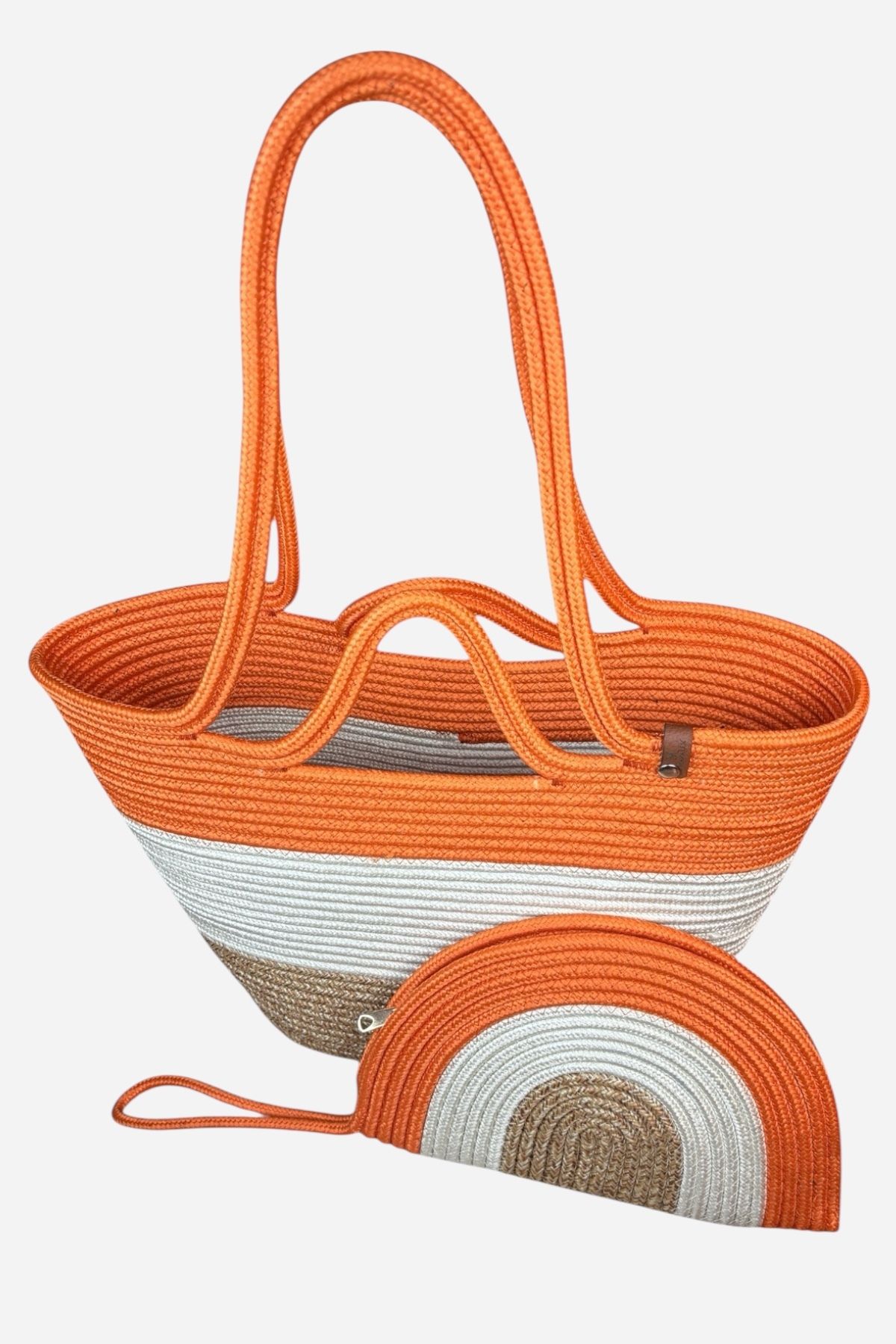 MaVaux-Lumos Wicker Look Double Zipper Clutch Bag and Shoulder Bag 3