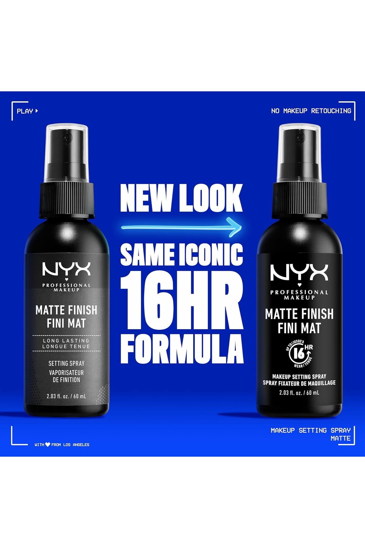 NYX Professional Makeup-NYX PROFESSIONAL MAKEUP Makeup Setting Spray - Matte Finish, Long-Lasting Face Mist for up to 16HR W 2