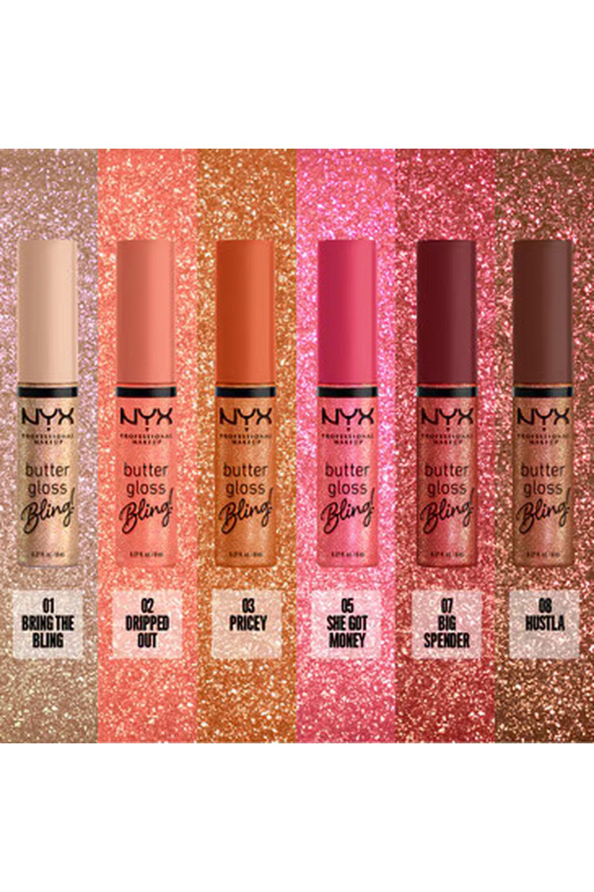 NYX-Butter Gloss Bling Shimmering Lip Gloss 05 She Got Money 7