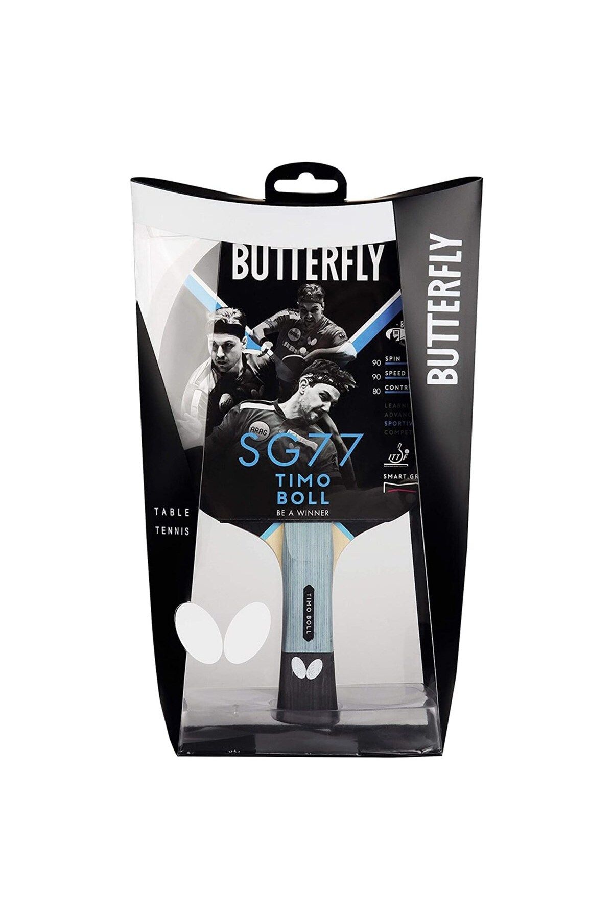راکت پینگ پنگ آبی تنیس روی میز SG77 85027S BUTTERFLY