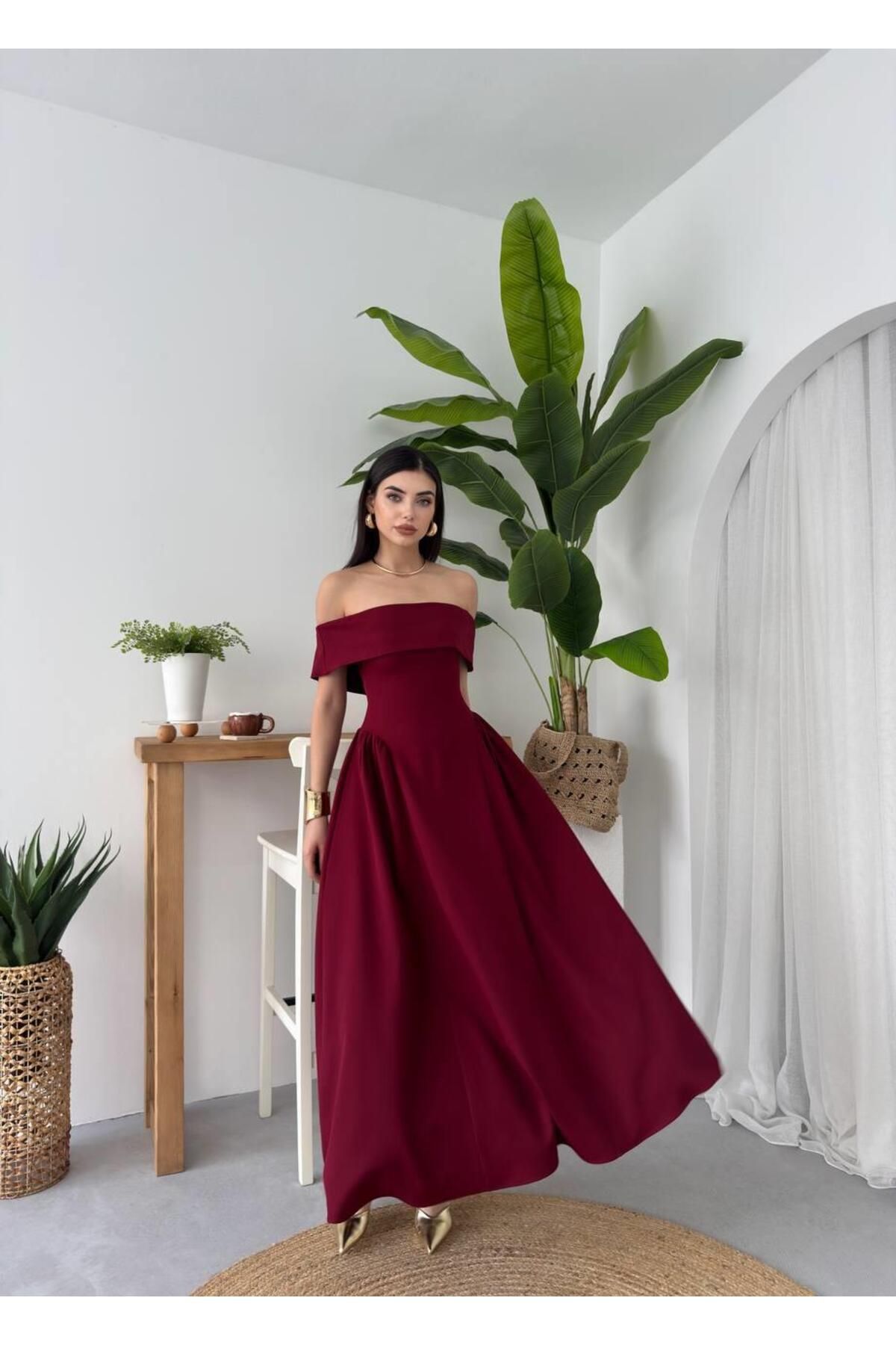 conconmoda-ميلوديا أطلس فستان طويل 2