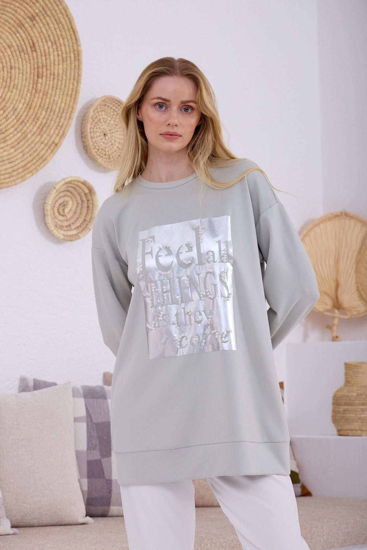 Moodbasic-СУИТШЪР С ПЕРЛЕН ДЕТАЙЛЕН ПРИНТ MOODBASIC - 21298 2