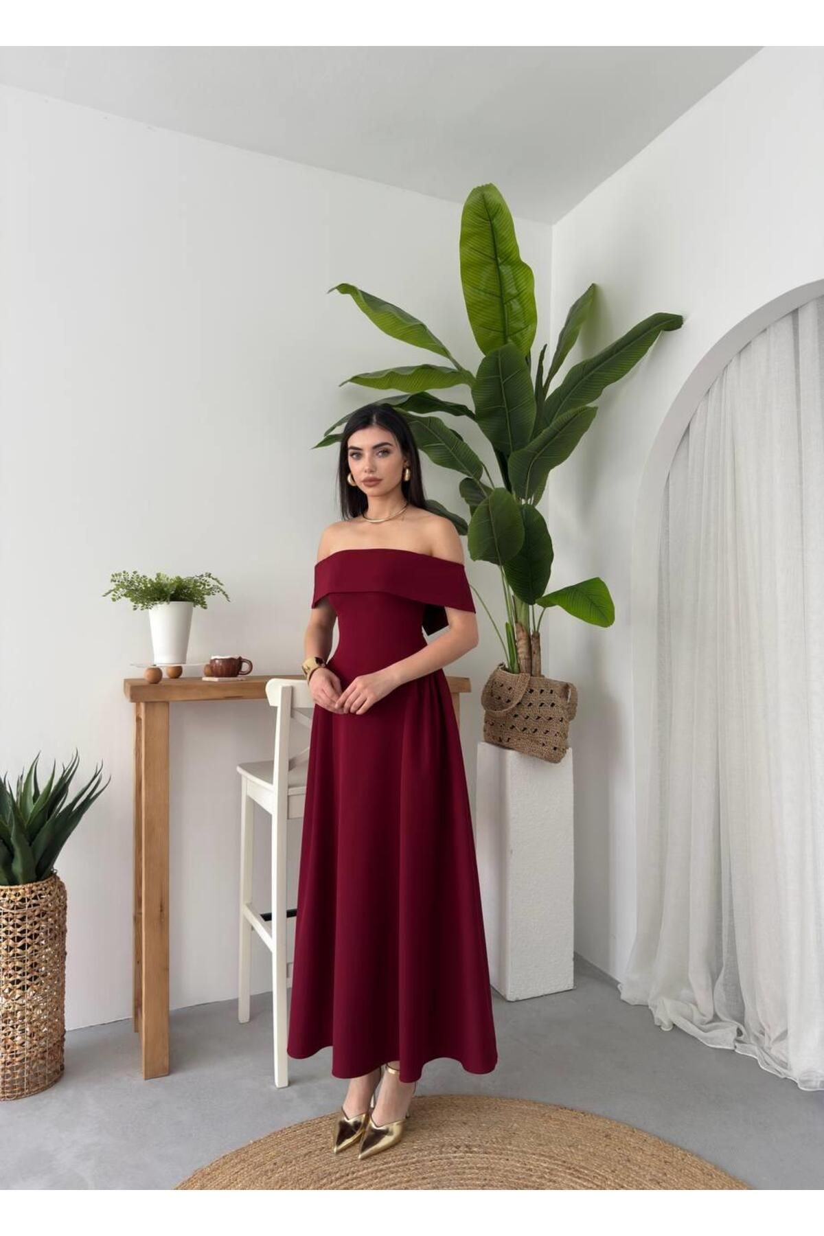 conconmoda-ميلوديا أطلس فستان طويل 6