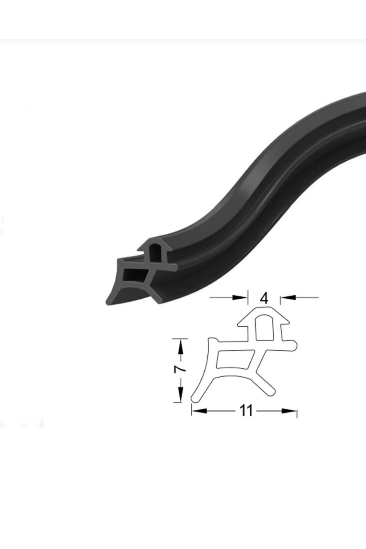DKF CONTA Pvc kapı ve pencere fitili 45 metre siyah