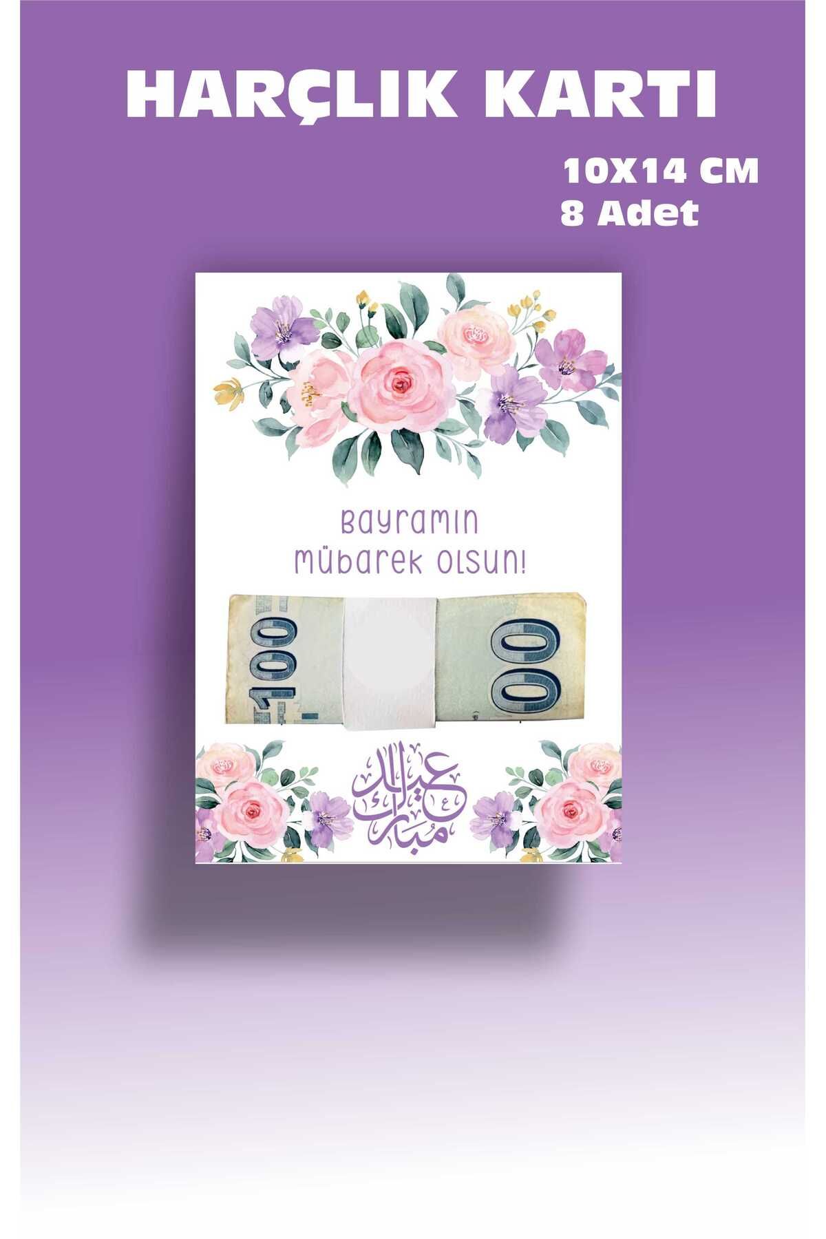 zytasarım ZY Bayram Tebrik Kartı Harçlık Kartı Para Kartı 8 Adet 10X14cm