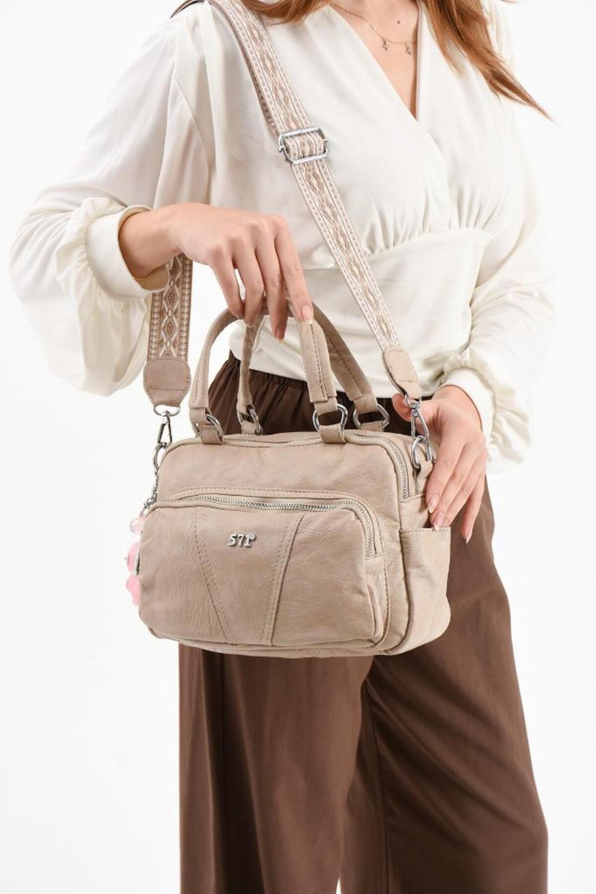 Baginn-Women's Vegan Leather Handbag 33*25 cm Lighted Accessory Y.S.Leather 2