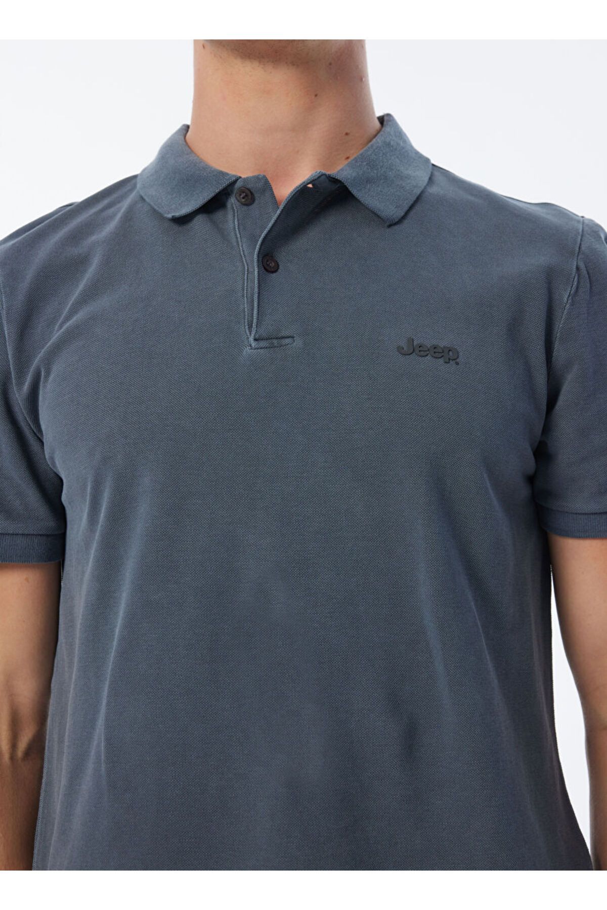 تی شرت یقه پولو خاکستری مردانه چوگان 100 ٪ آقایان آنتراسیت POLO J4SM Jeep