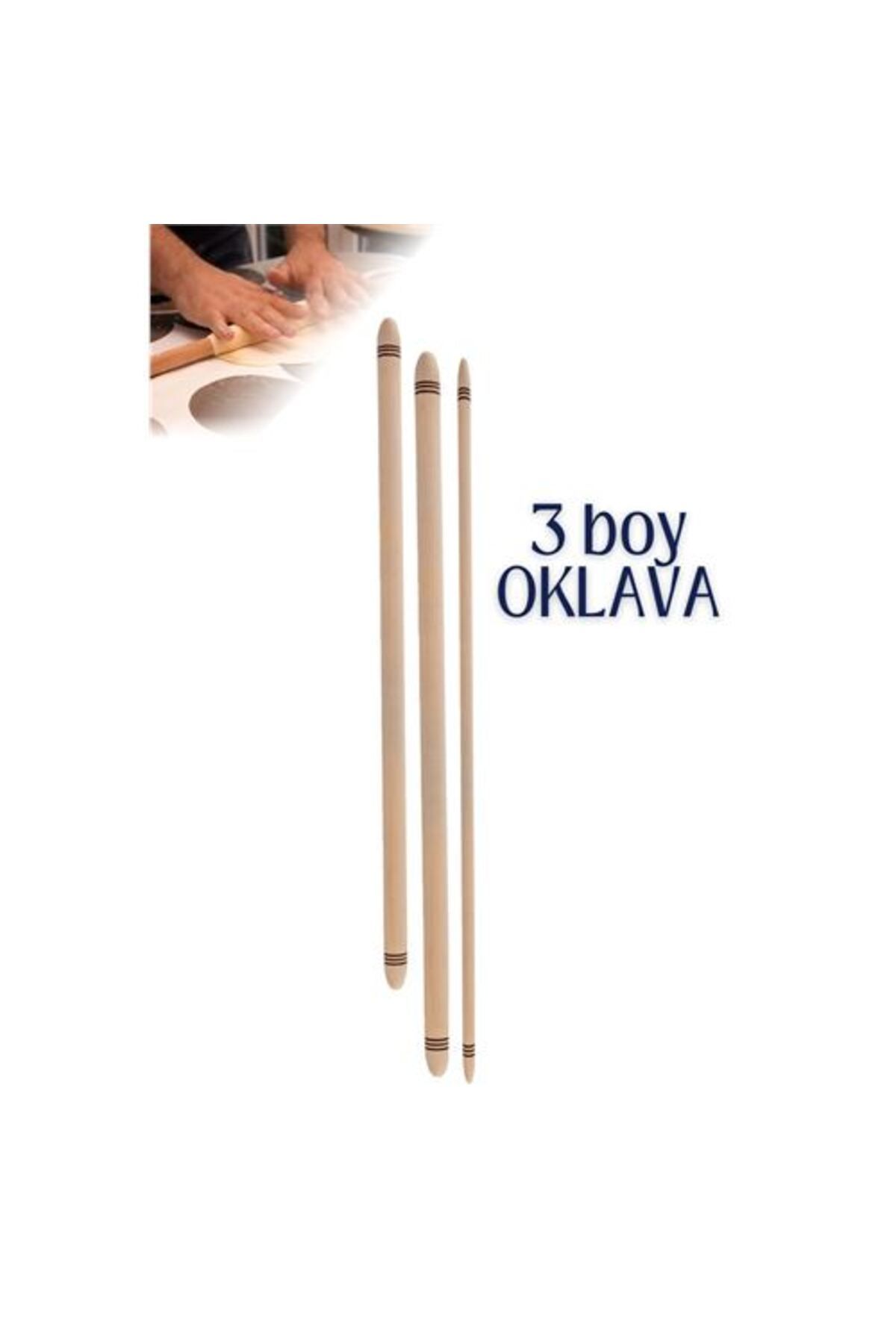 TYYLİ 3 Model Oklava Seti 60 ve 80 Cm