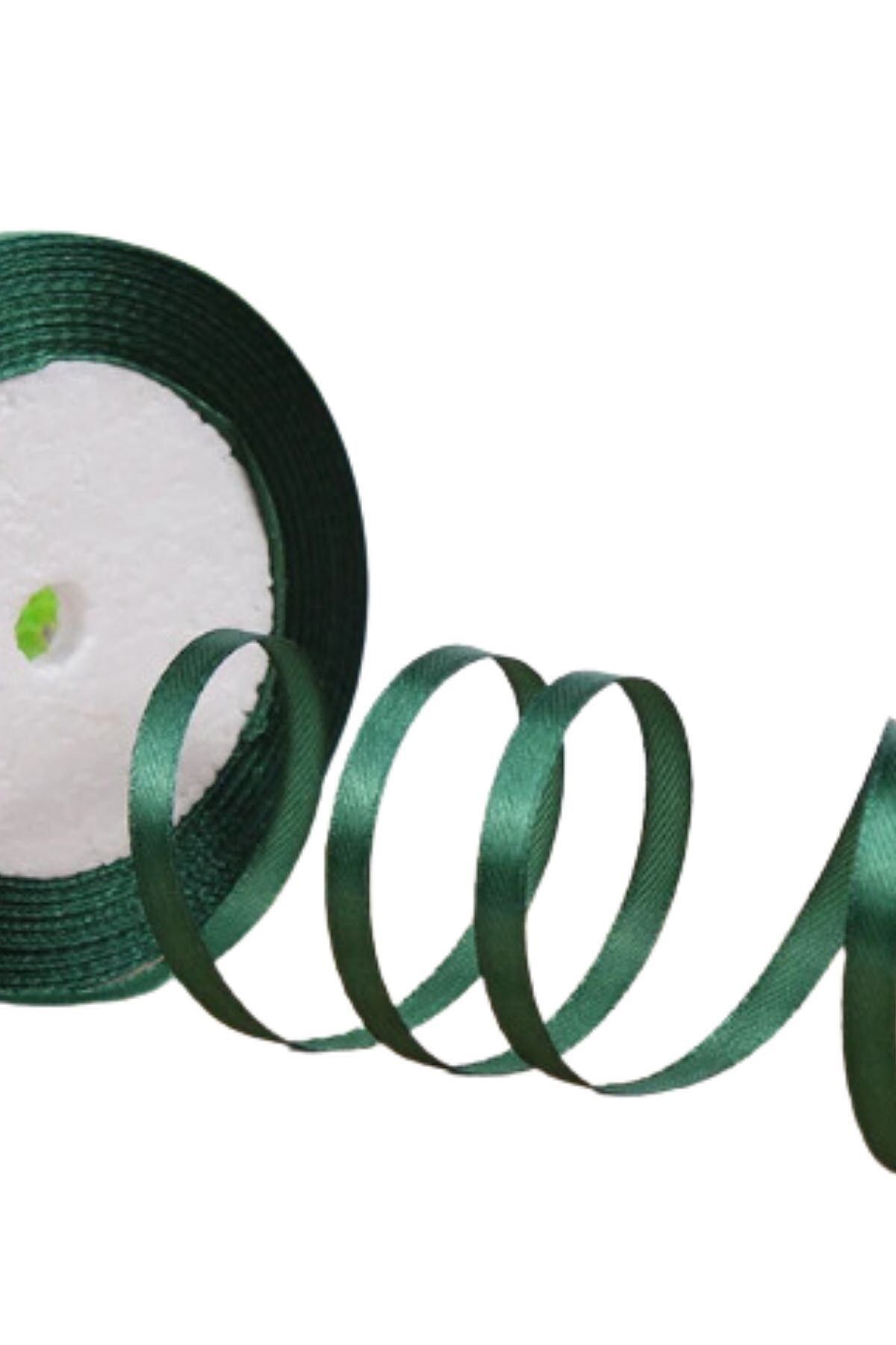 KfksStore Saten Kurdele 1 cm 10 Metre Haki