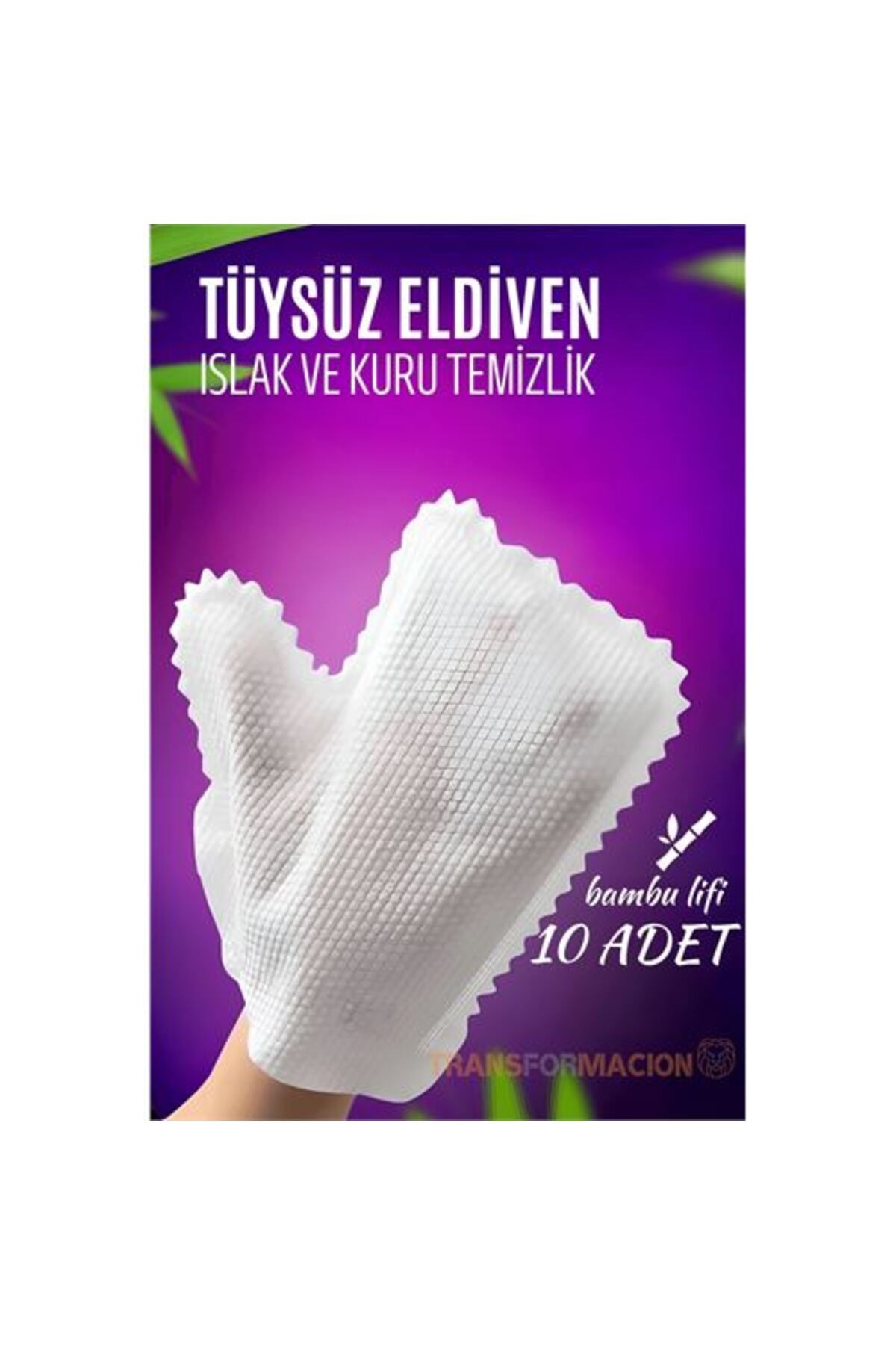 TYYLİ TüysüzTemizlik Eldiveni Islak ve Kuru Temizlik Eldiveni Bambu Lifi