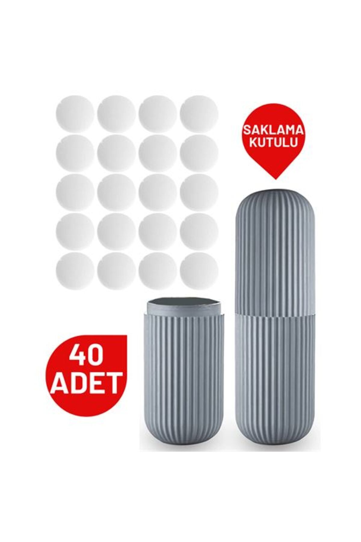 TYYLİ 40 Adet Tablet Güve Topu Naftalin Kutulu Set