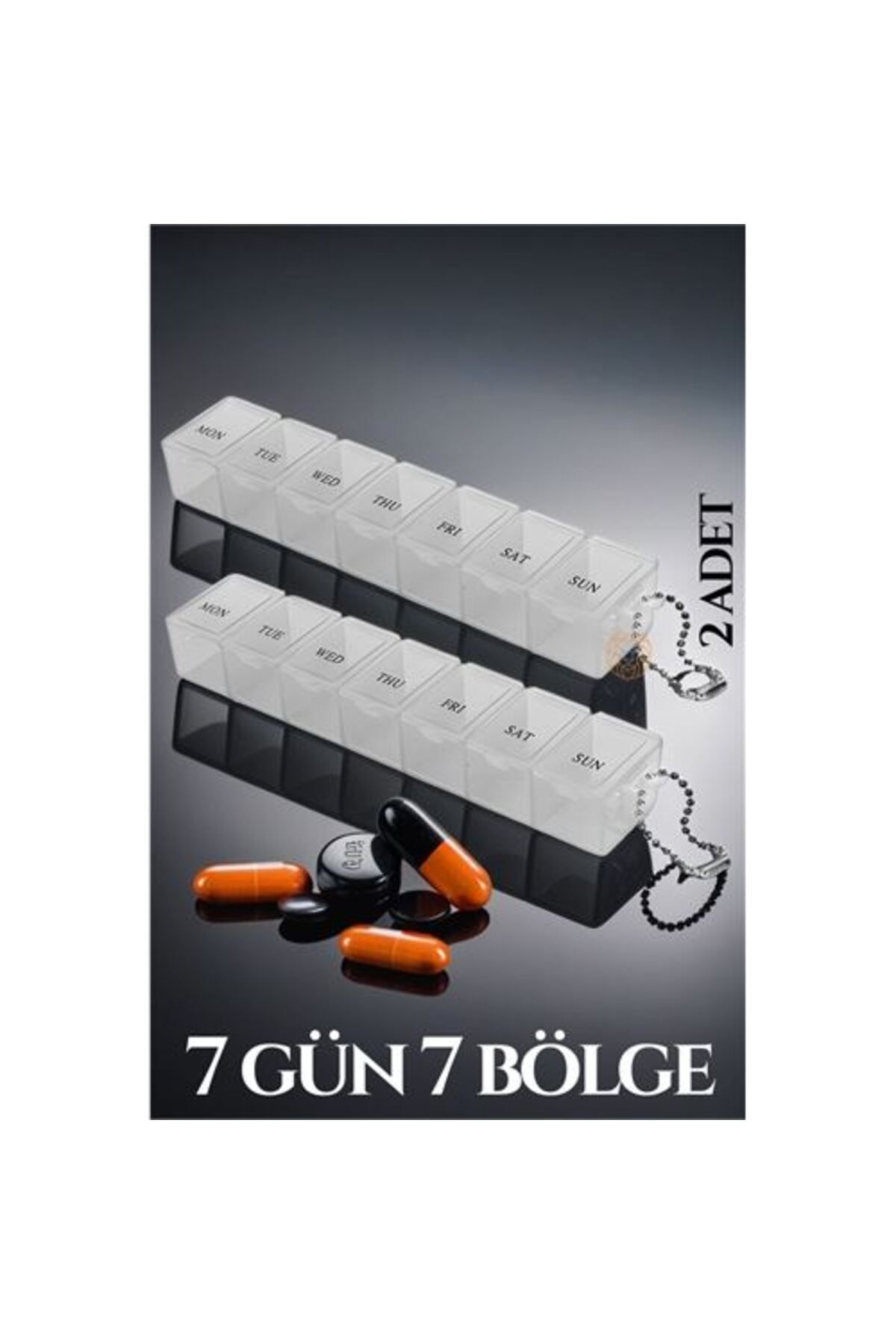 TYYLİ İlaç Takip Kutusu 7 Gün 7 Bölme Fauget Design