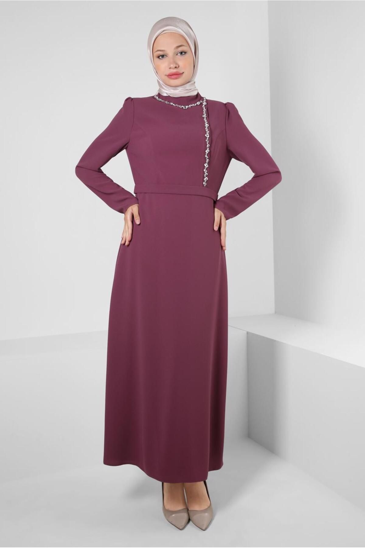 لباس سنگی یقه بلند 43542 Alvina
