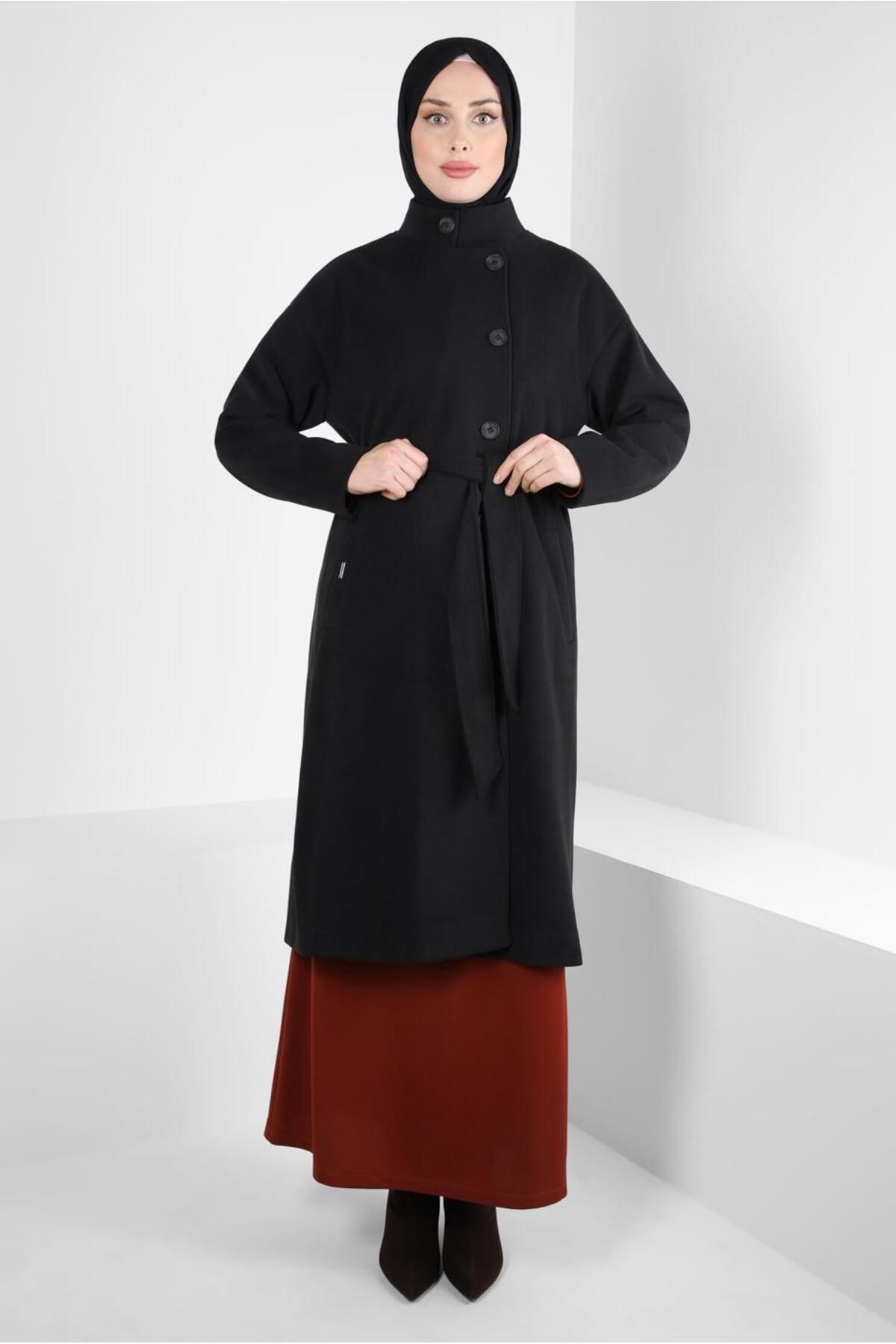 مانتو کمربندی 90457 Alvina
