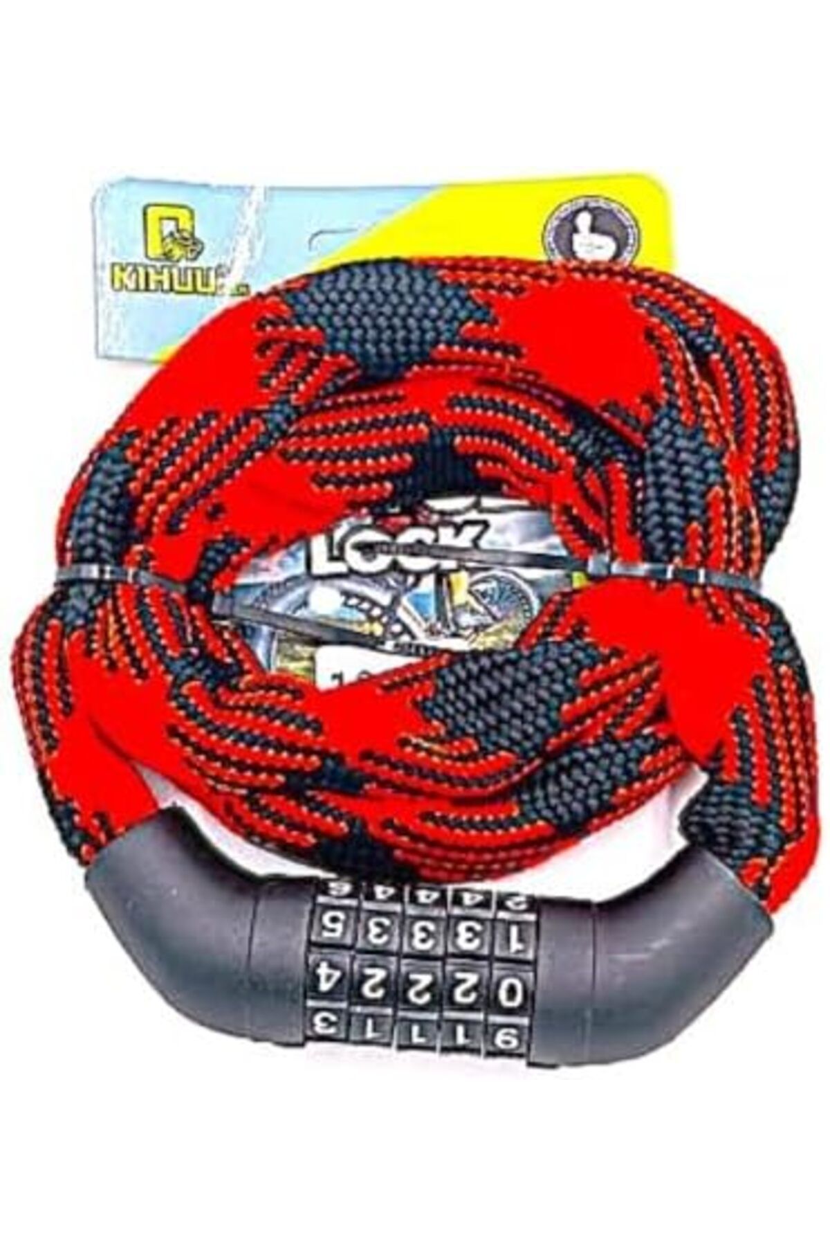Generic-Multi Use Lock For Bike, Cycle, Helmet, Luggage with 5 Digit Resettable Cable Lock, Assorted 2