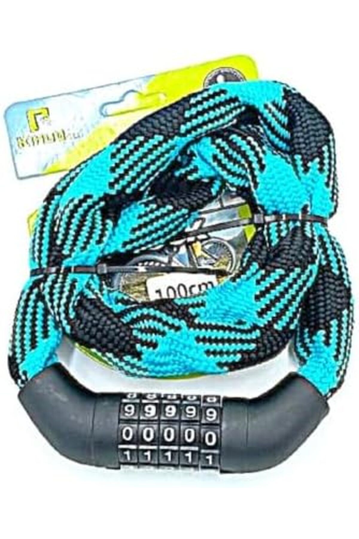 Generic-Multi Use Lock For Bike, Cycle, Helmet, Luggage with 5 Digit Resettable Cable Lock, Assorted 3