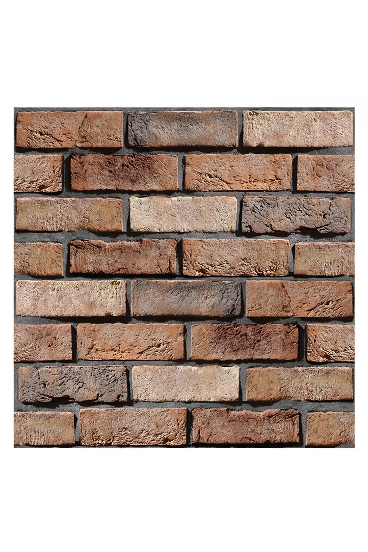 Flippy Set 10 Placi Tapet Flippy Autocolant 3d Imitatie Caramida Exterior Perete 30x30 Cm Maro - 30 x 30