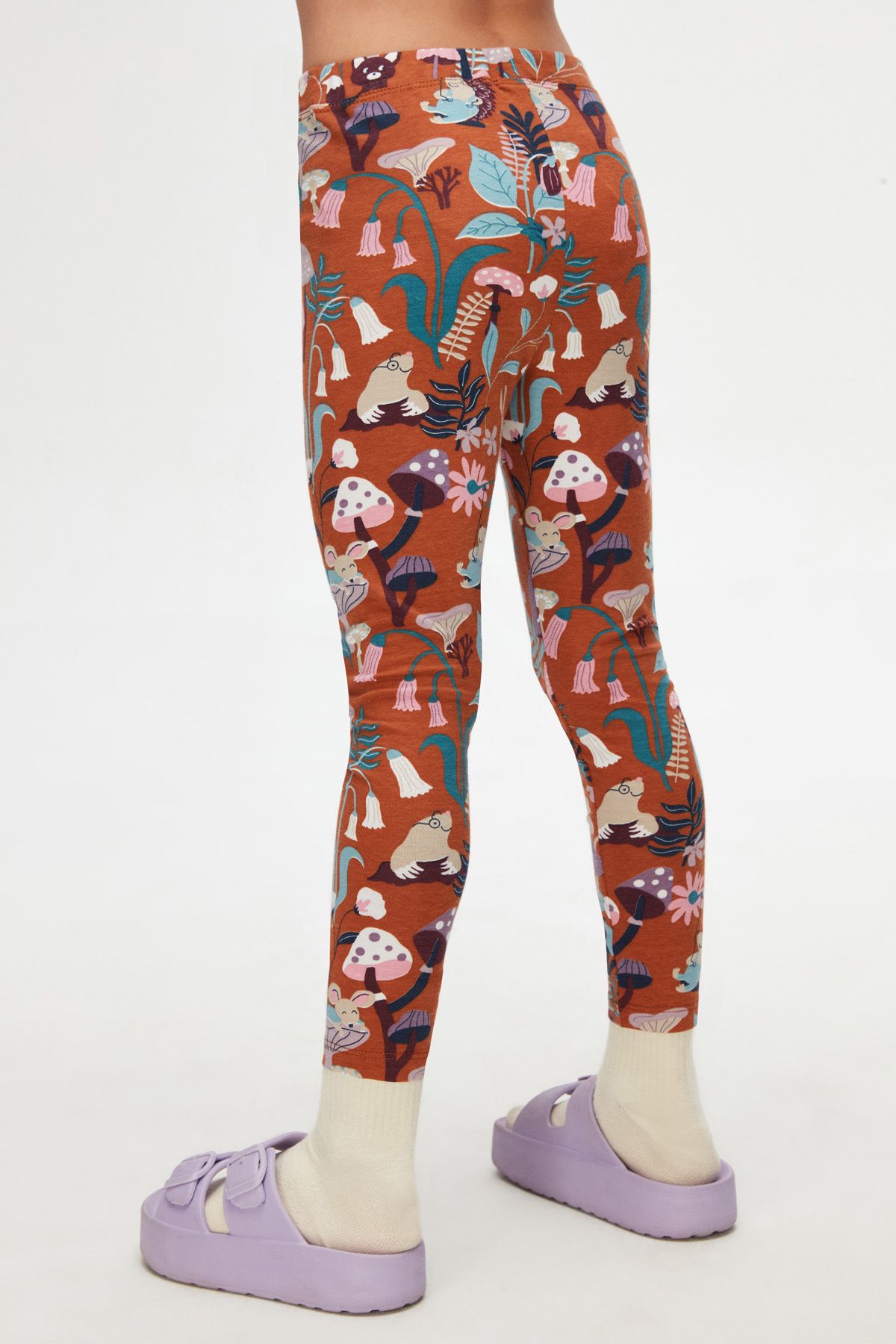 LOVETTI-Brown Girl's Forest Animals Pattern Tights 4