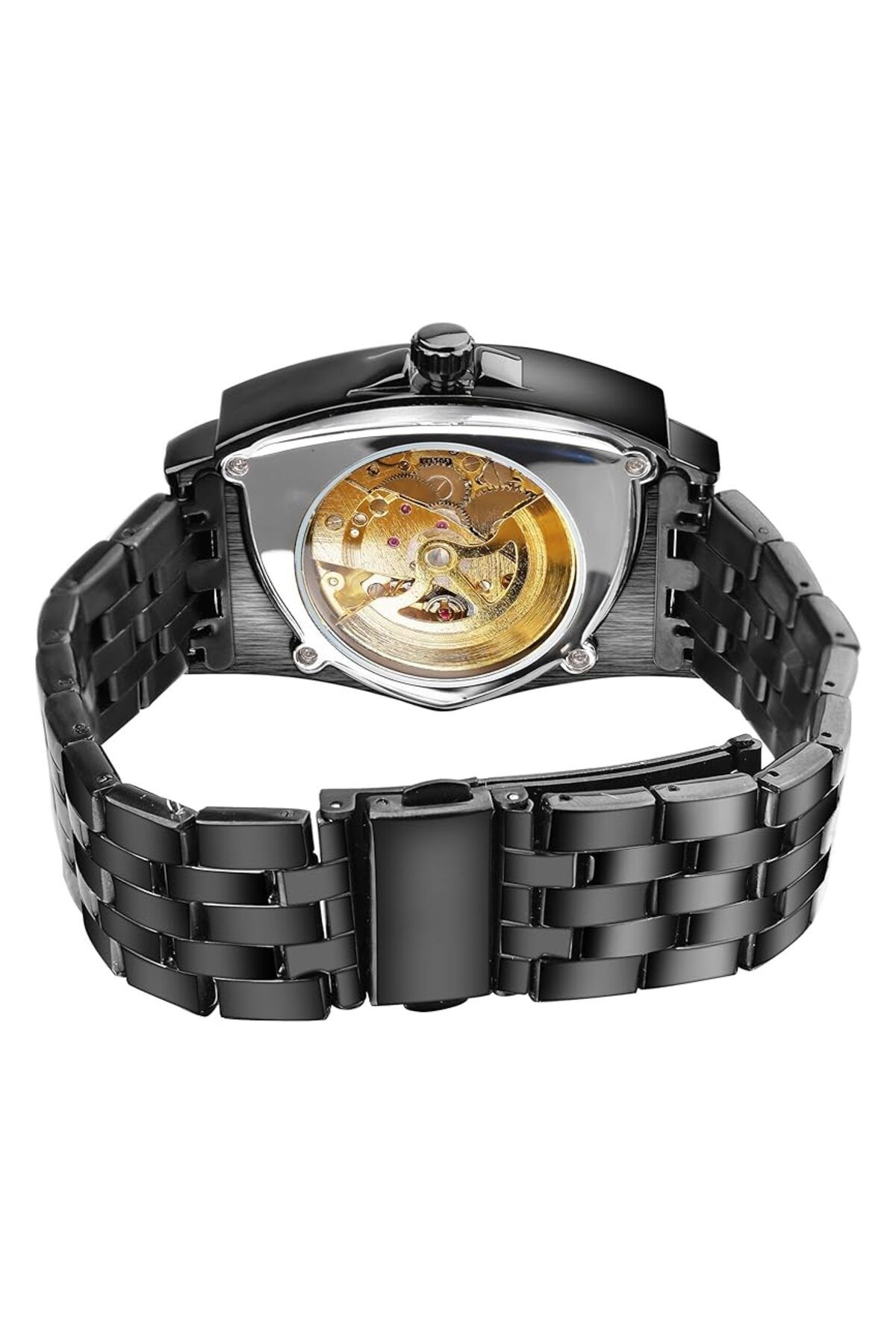 Generic-Forsining Skeleton Watches For Men Automatic Mechanical Watch With Triangle Dial Luminous Self 7