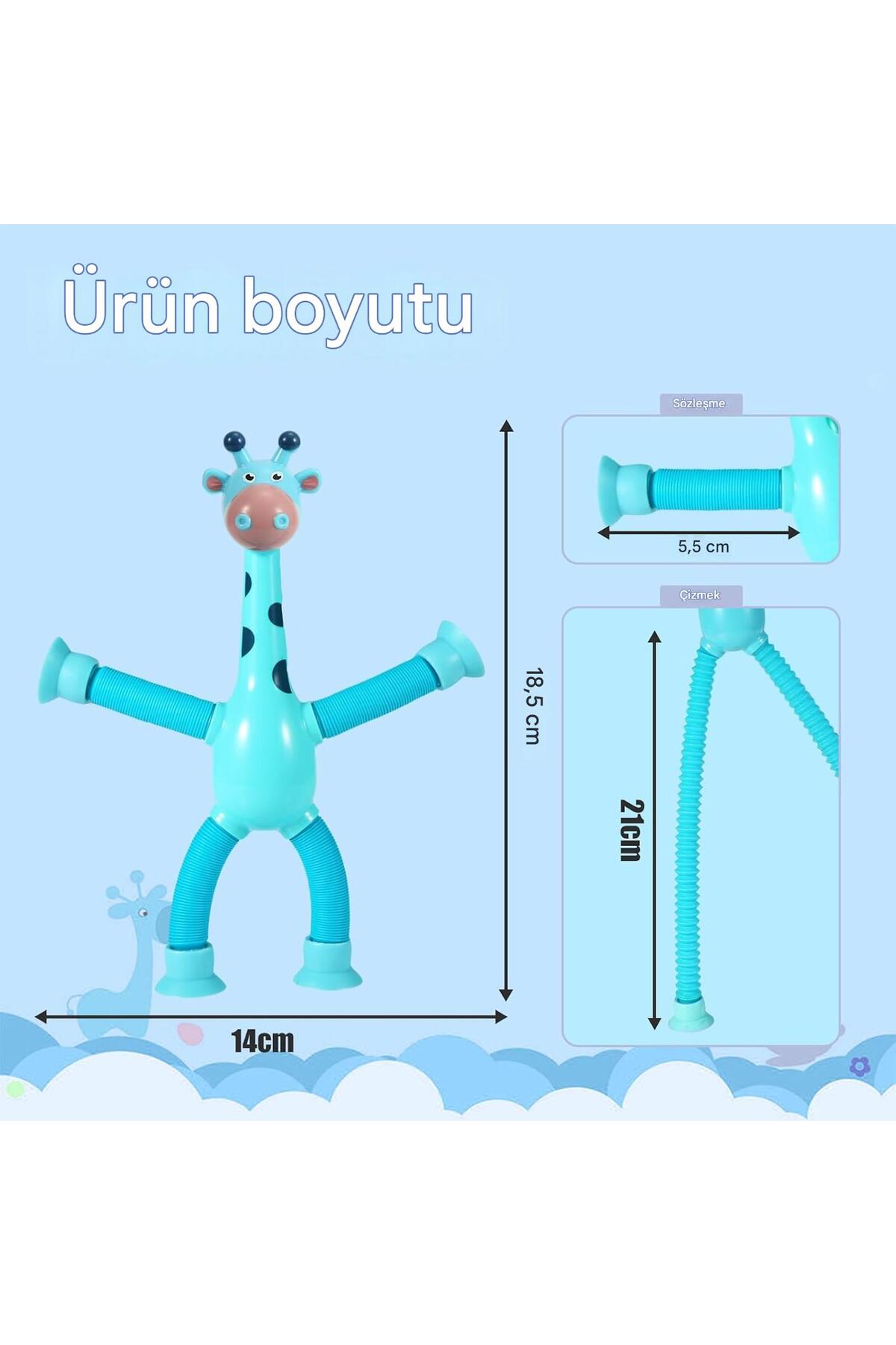 Gusengo Zürafa Oyuncak - Teleskopik Vantuzlu Duyusal Eğitim Oyuncak fotoğrafı 6 (önizleme)