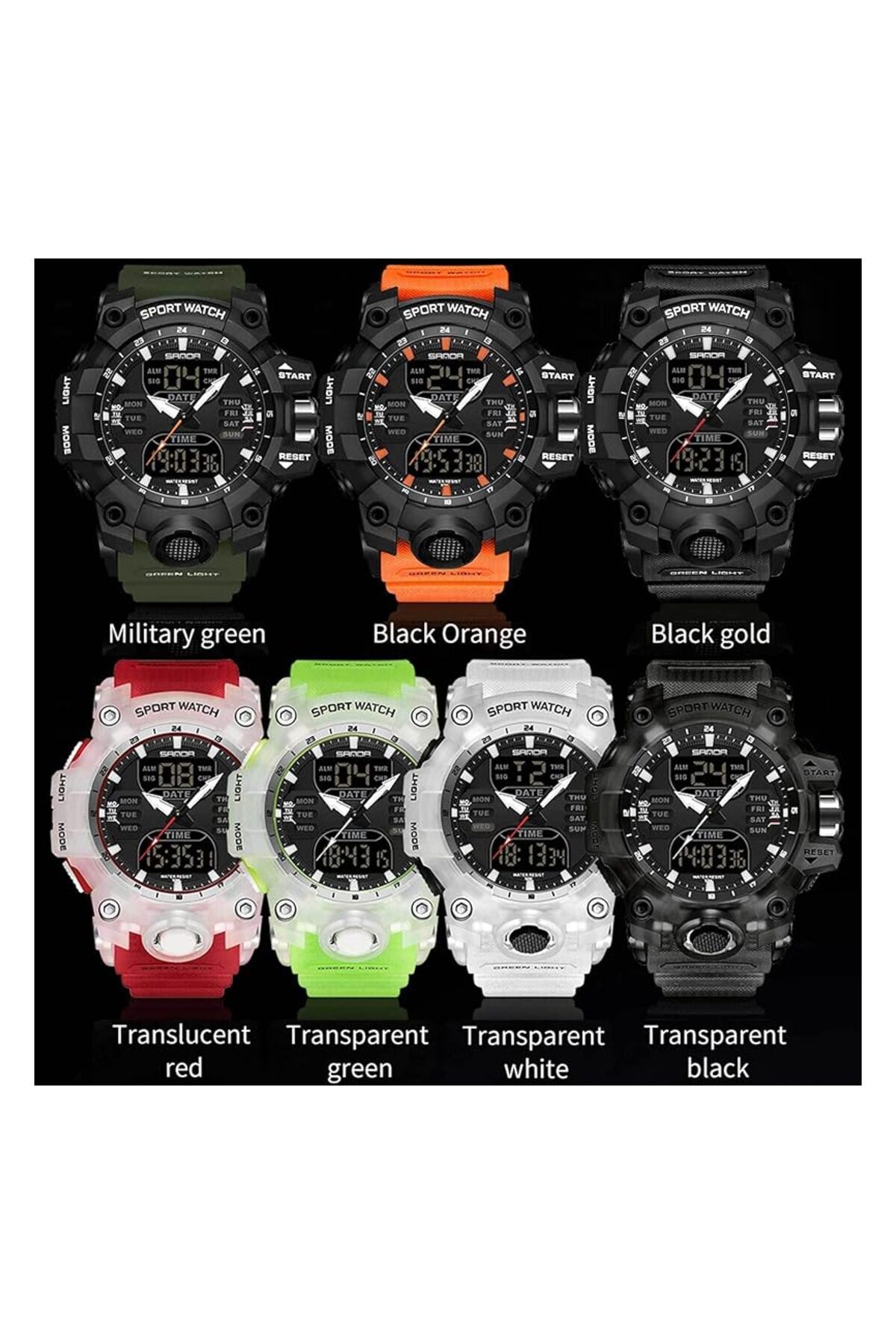 Generic-Kastwave Men Digital Sports Watch 50M Waterproof Led Backlight Military Watch With Alarm Stopwatch 7