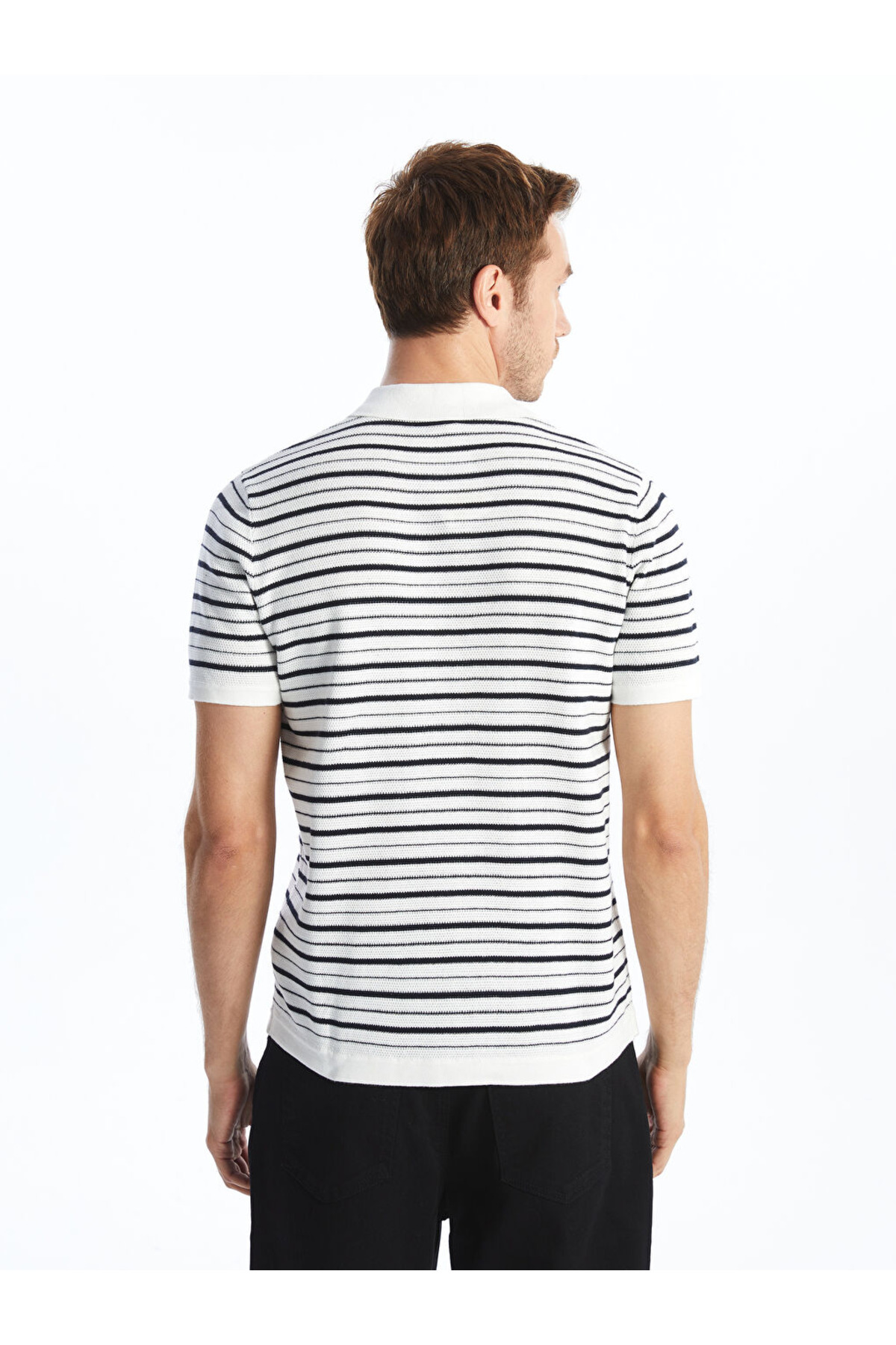 LC Waikiki-Ανδρικό T-Shirt από υφασμάτινο πλεκτό μείγμα βισκόζης Standard Mold 3