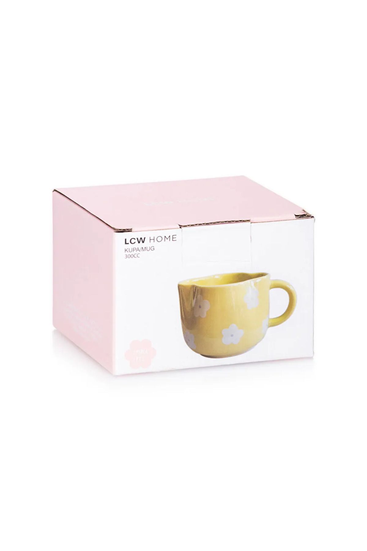 LC Waikiki-Lcw Home Yellow Flower Printed Ceramic Mug 300 ml 4