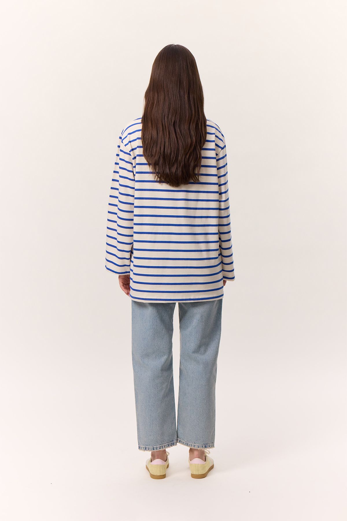 Manuka-Modré Uniformy - Dlouhé oversize tričko 6
