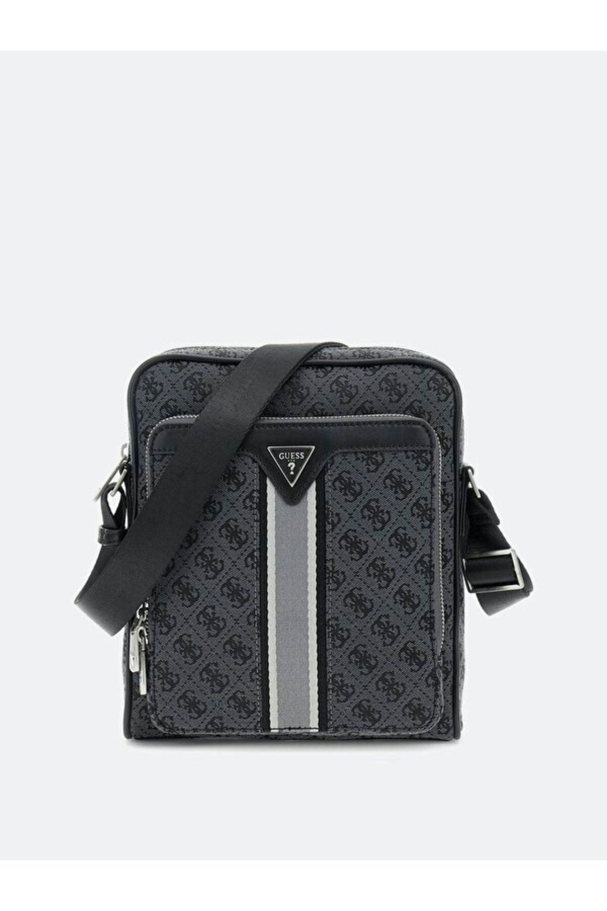 Guess-Milano Top Zip Xbdy W Frt Pckt Men's Gray Shoulder Bag Hmmistp5160-Cbl 1