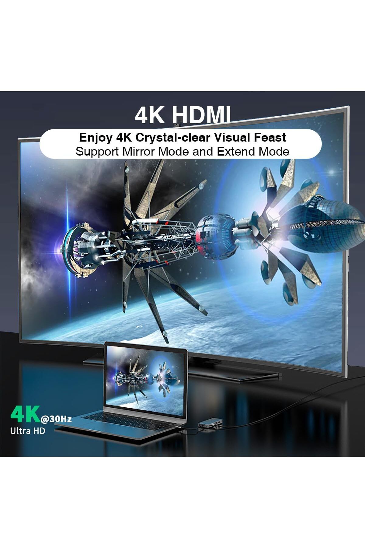 COOYA-محول 10 في 1 من USB C إلى HDMI 4K، مع VGA، ومنفذ شحن PD، ومنفذ Gigabit Ethernet، وقارئ بطاقة SD 4