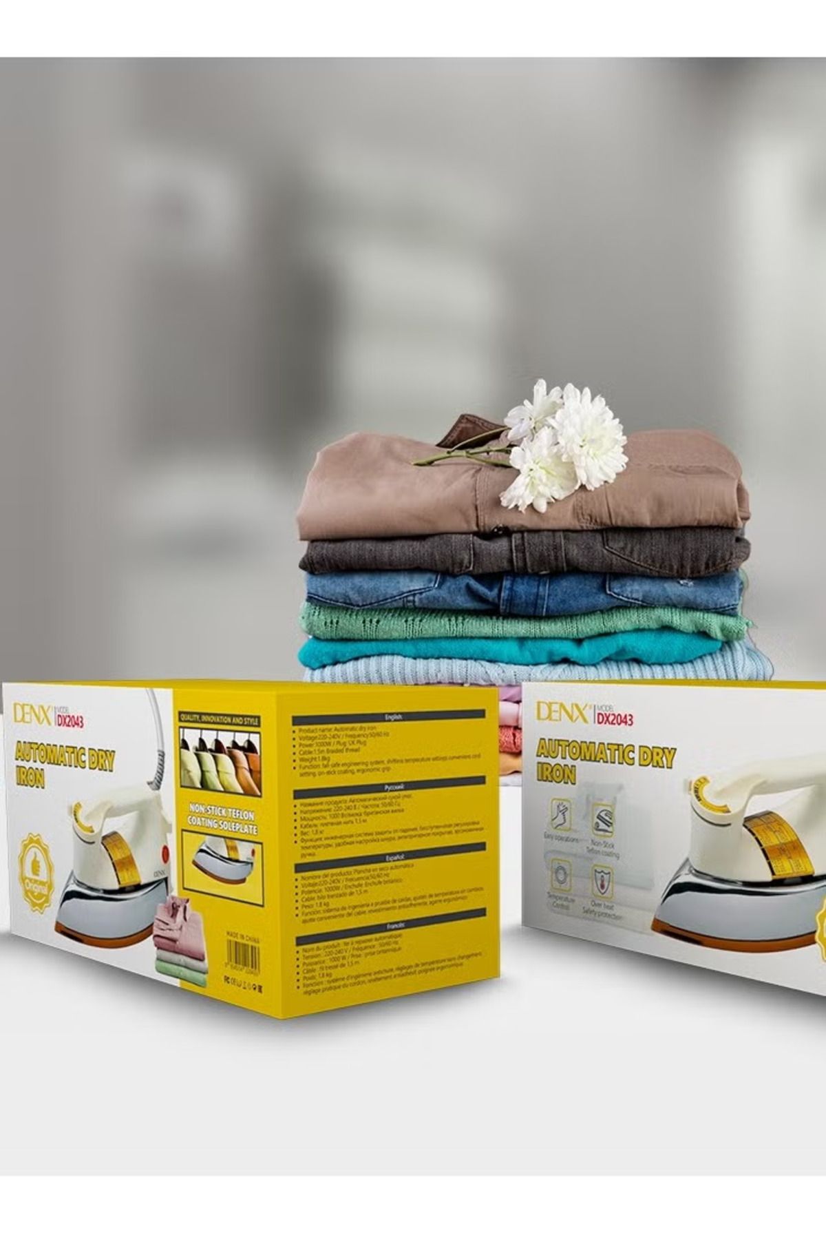 Denx-An Automatic Iron With An Advanced Safety System And Various Temperature Settings For Ironing Dx2043 4