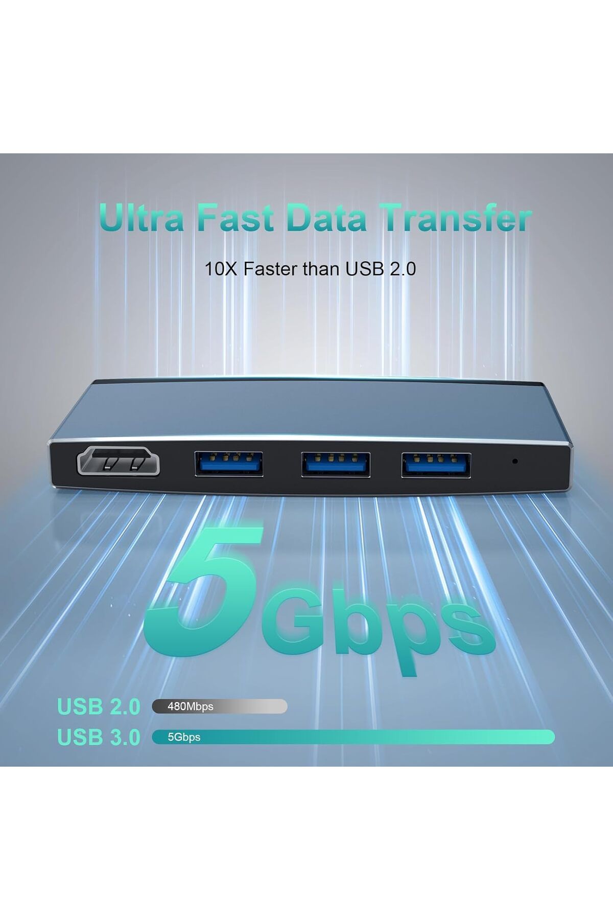 COOYA-6-in-2 USB Hub, 4K HDMI, USB3.0, SD/TF Card Reader, Microsoft Surface Pro 4/5/6 Compatible 4