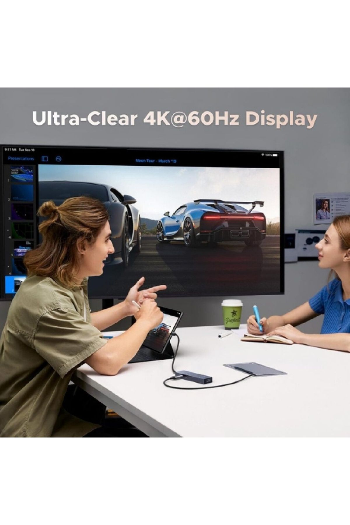 COOYA-Pro 1061 6 in 1 USB C Hub Gigabit Ethernet Adapter with 4K 60Hz HDMI, 100W PD Charging 3